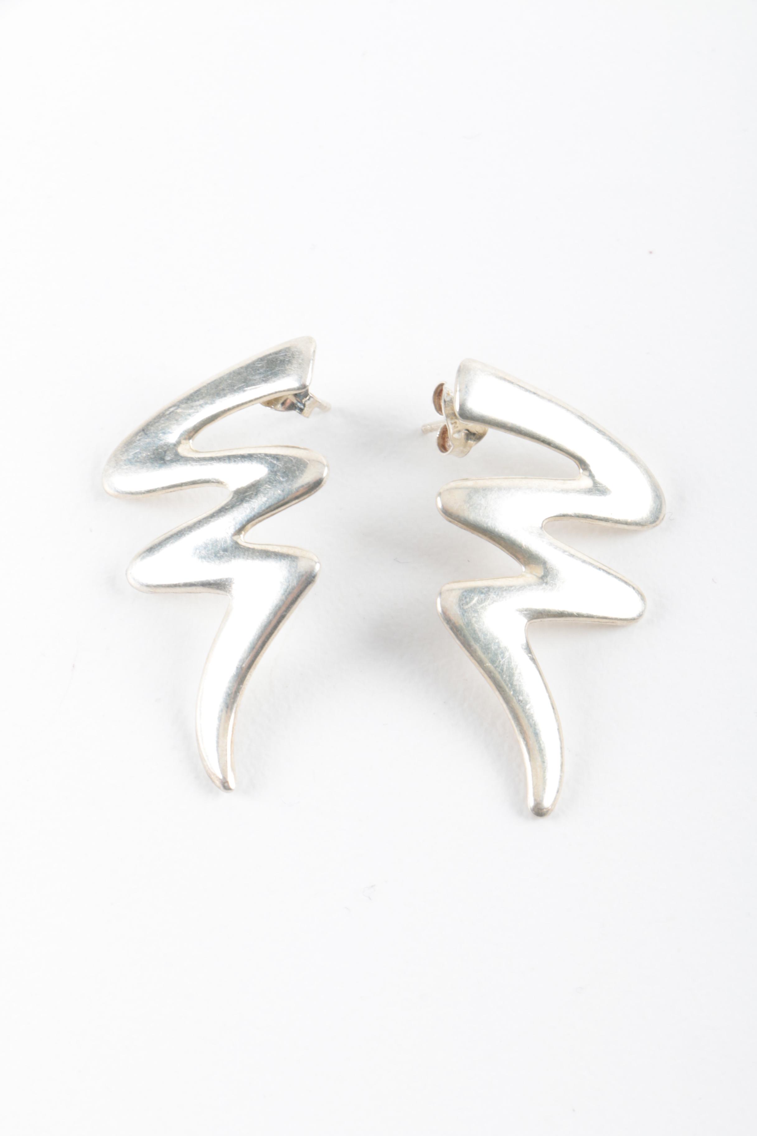 Sterling Silver Bracelet, Ring, and Earrings