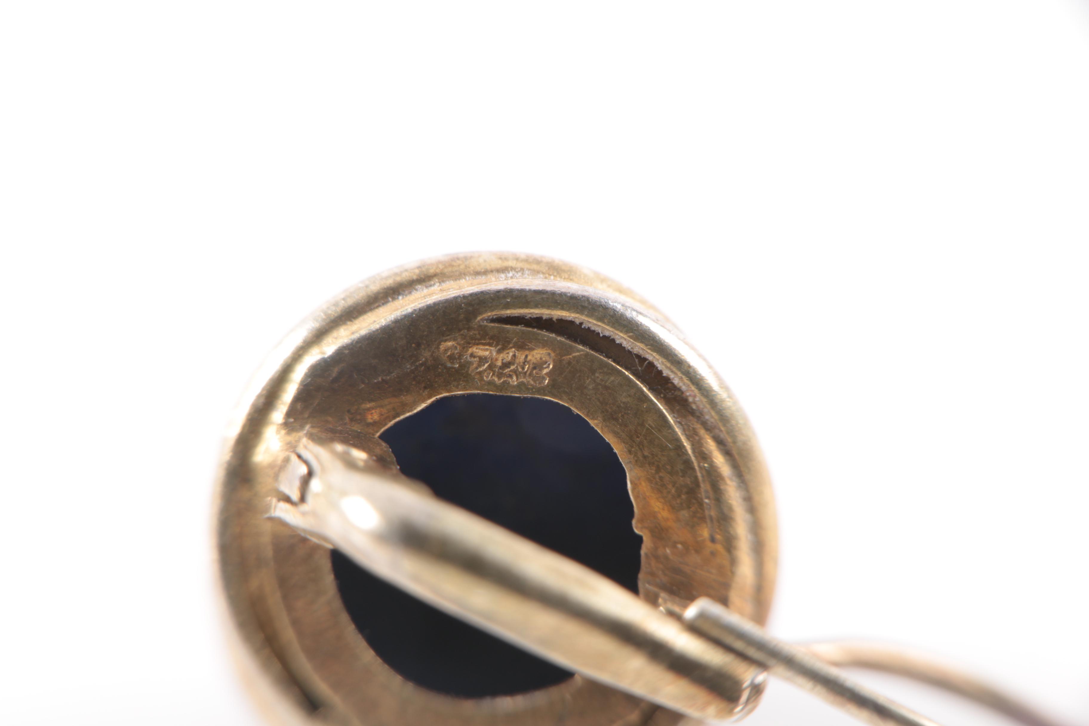 Sterling Silver Earrings with Lapis Lazuli and Cubic Zirconia