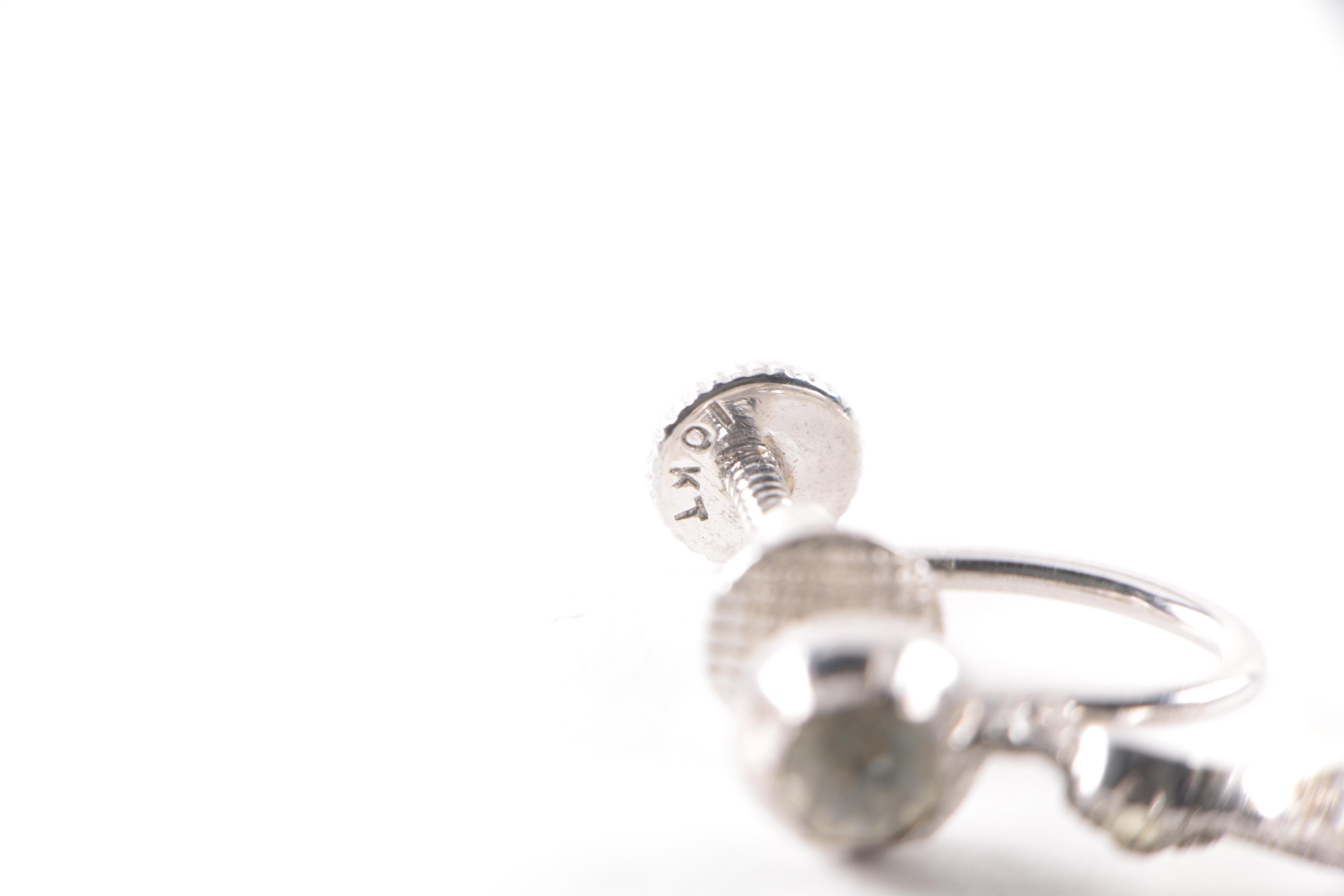 Sterling Silver Earrings with Lapis Lazuli and Cubic Zirconia