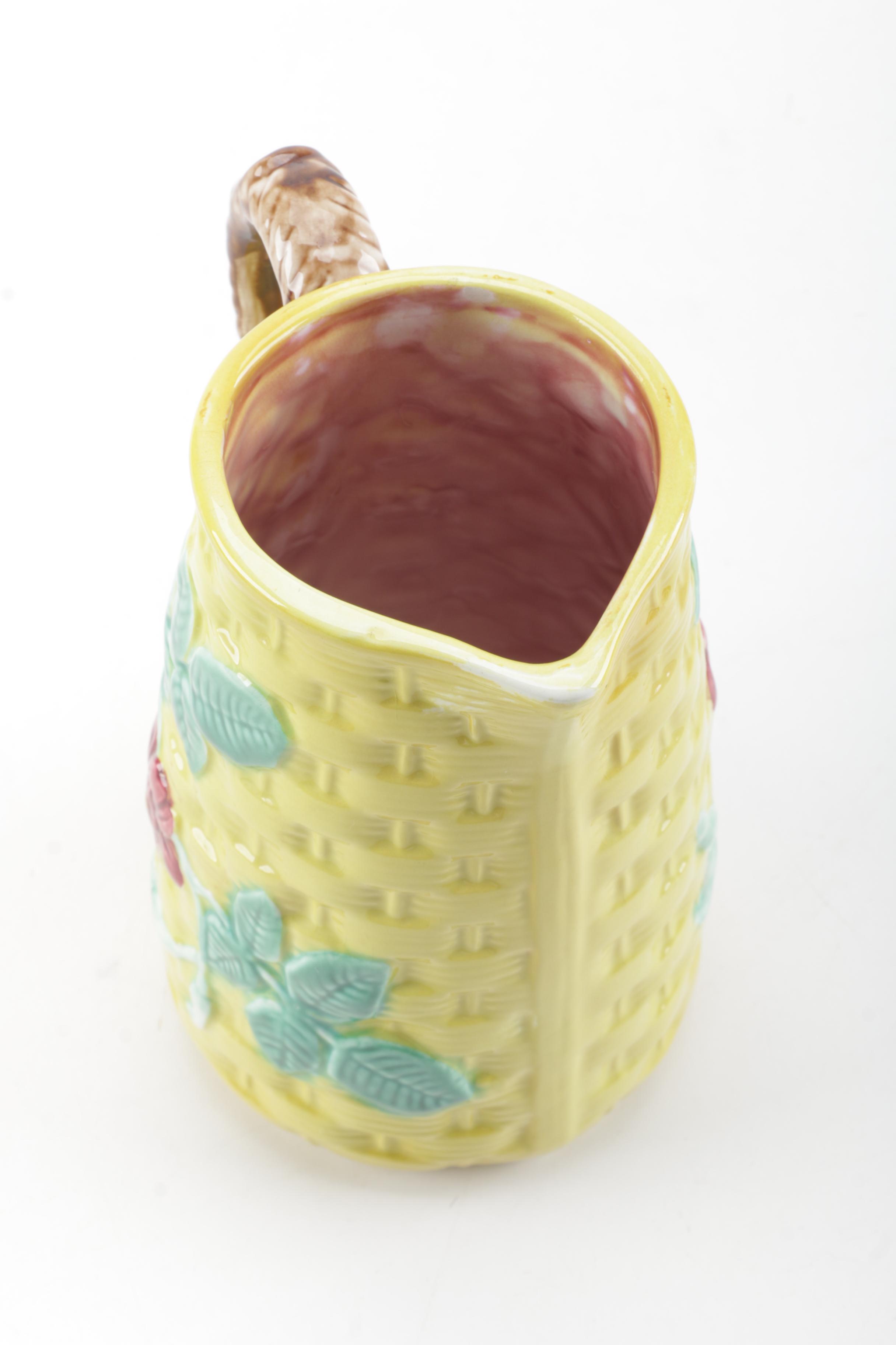 Victorian Style Majolica Jugs