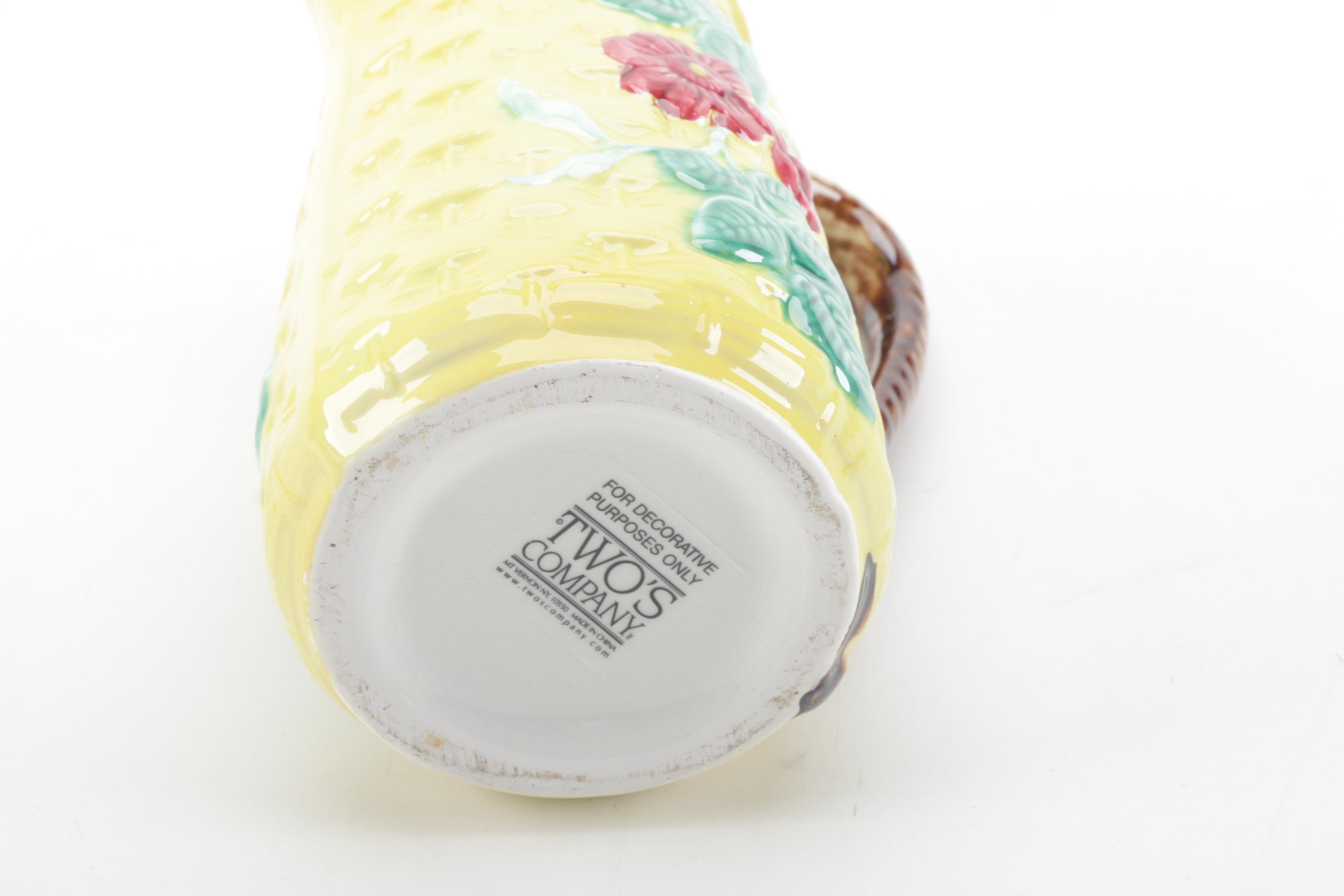 Victorian Style Majolica Jugs