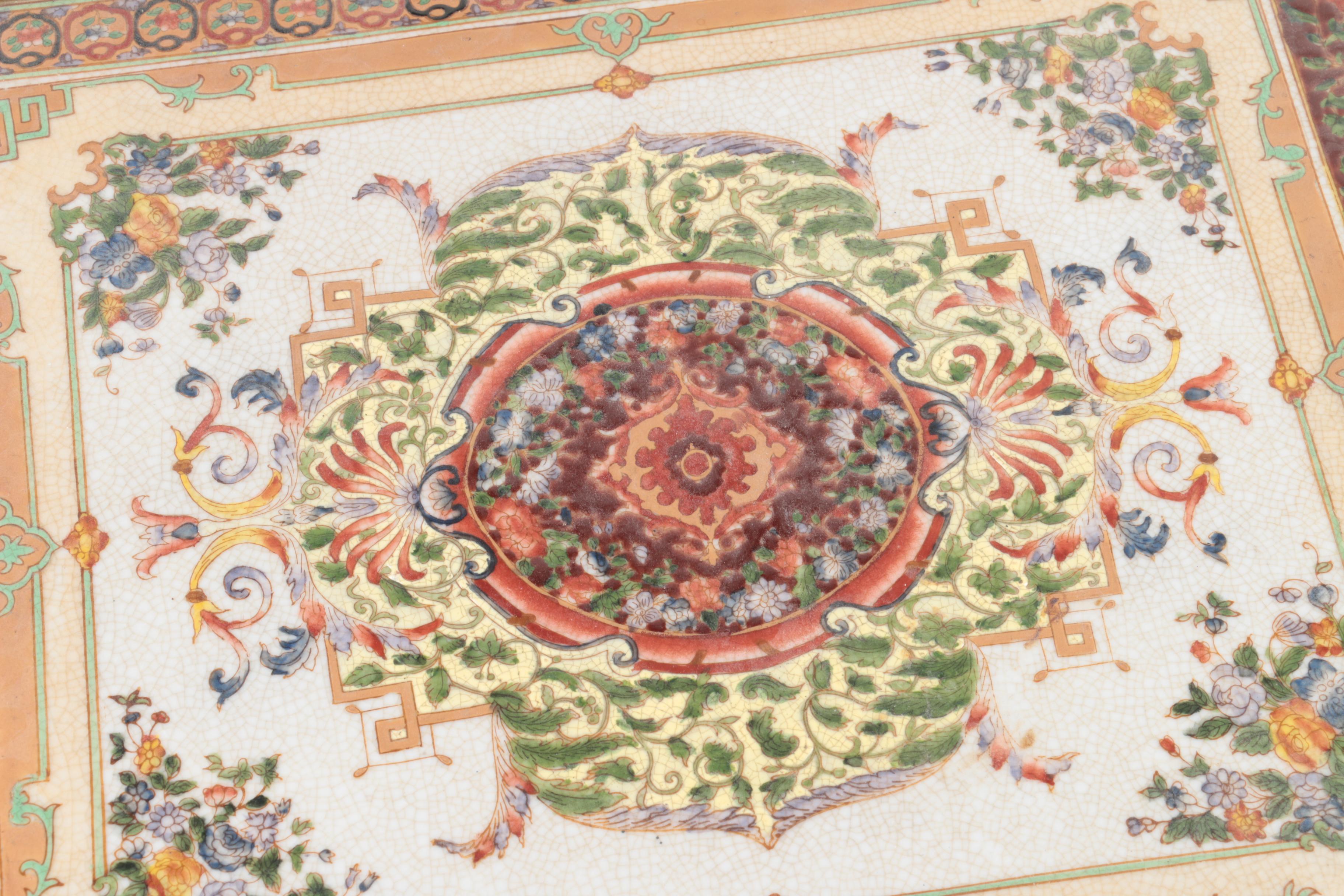 Castilian Traders Bronze and Porcelain Tray