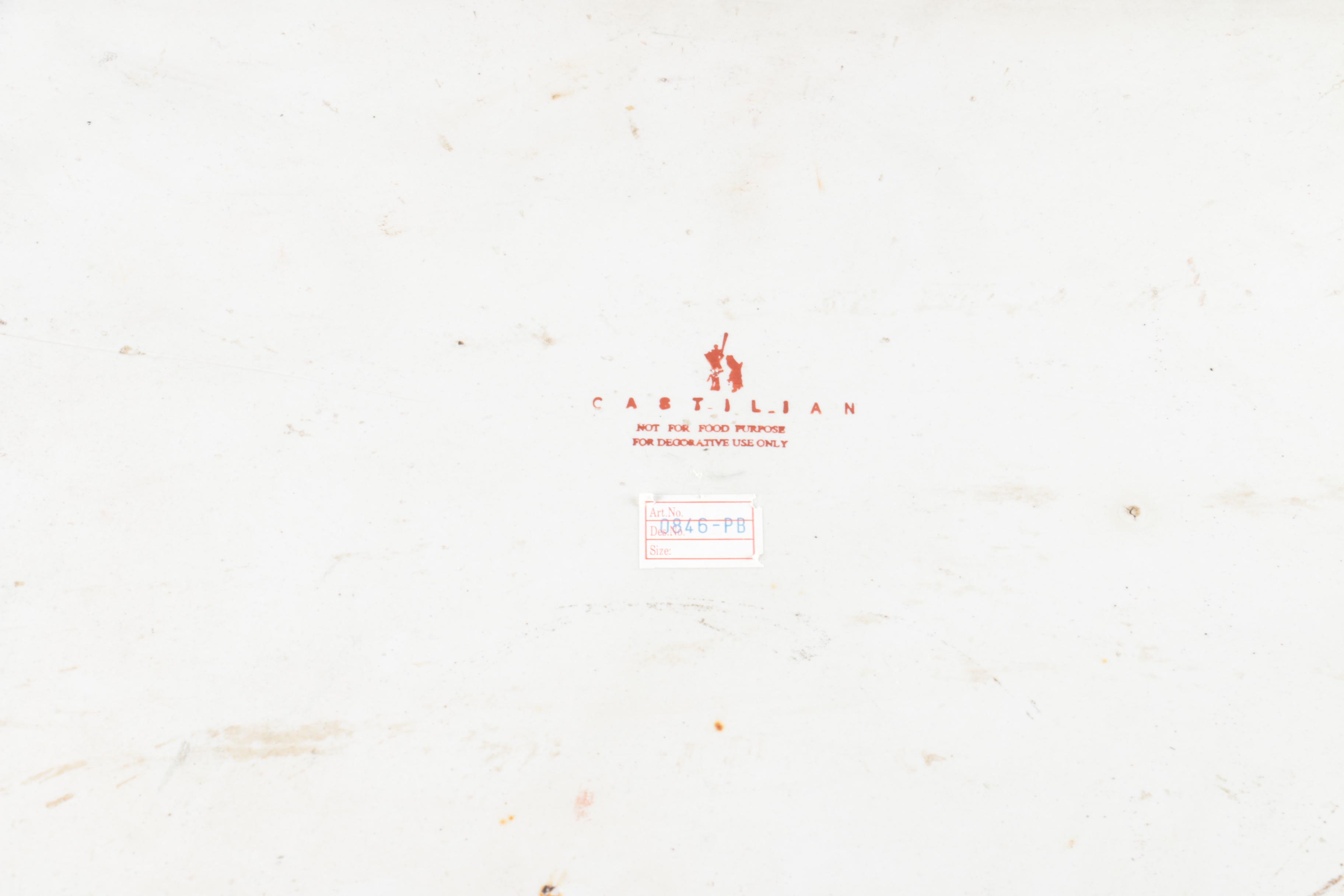 Castilian Traders Bronze and Porcelain Tray