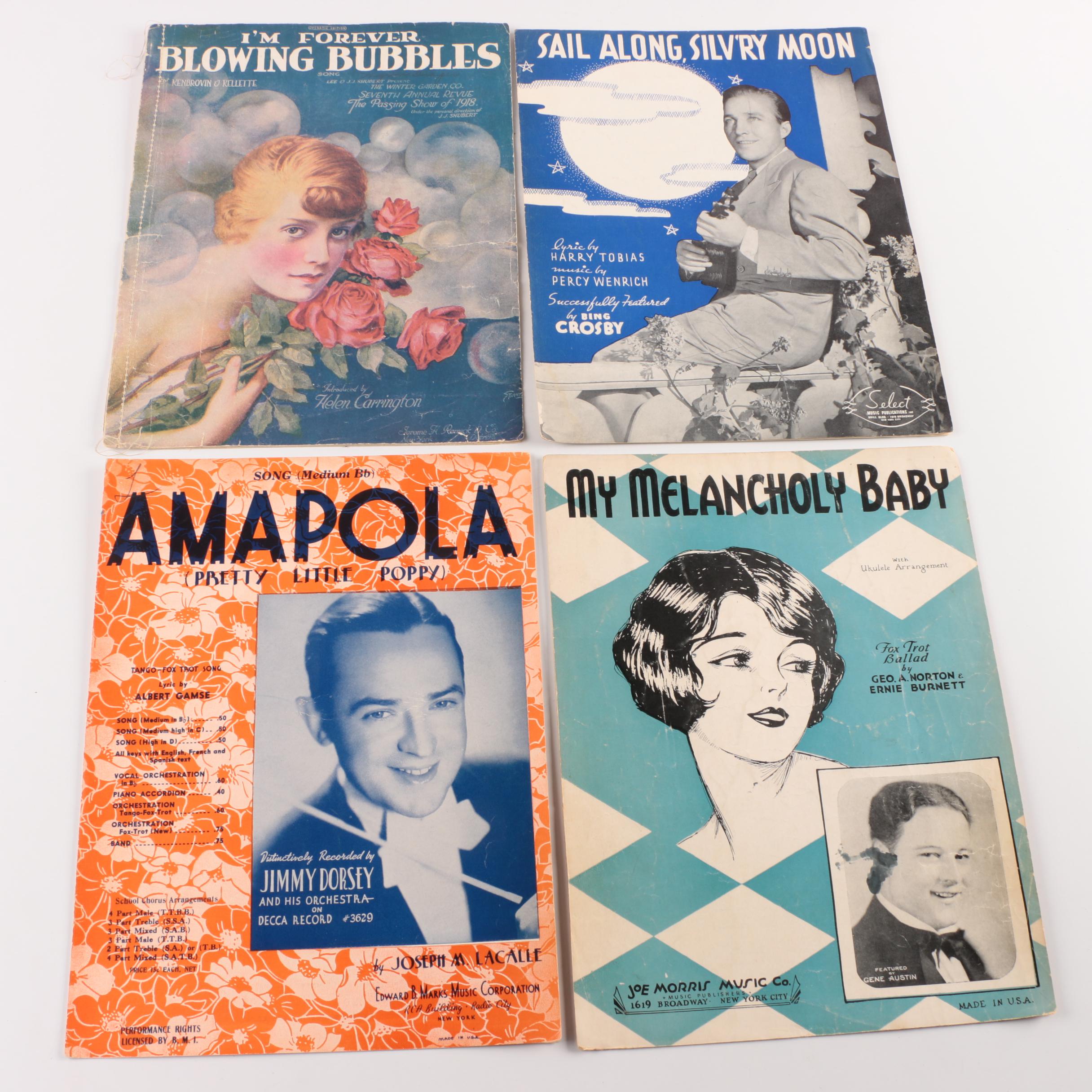 Vintage Sheet Music picturing Dorsey, Crosby, Andrews Sisters