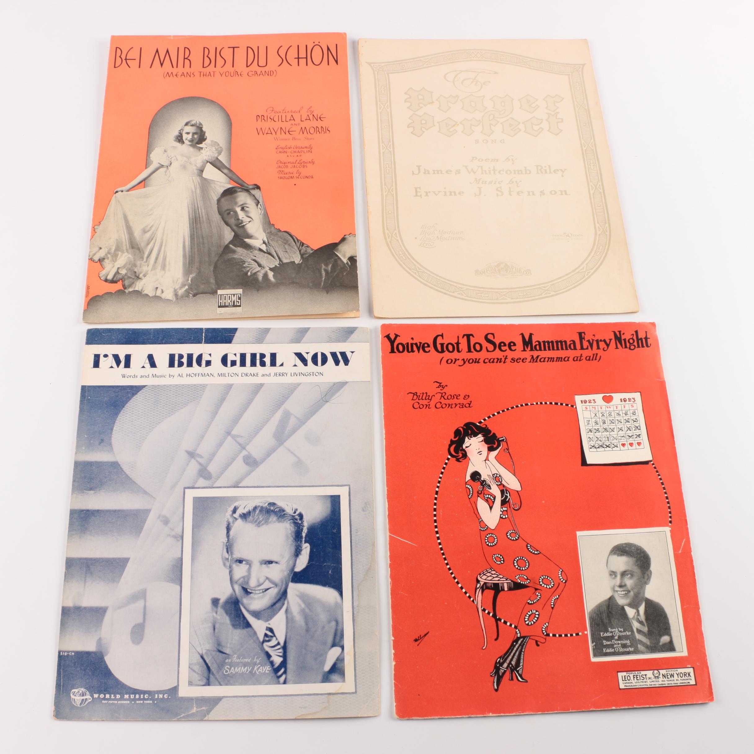 Vintage Sheet Music picturing Dorsey, Crosby, Andrews Sisters