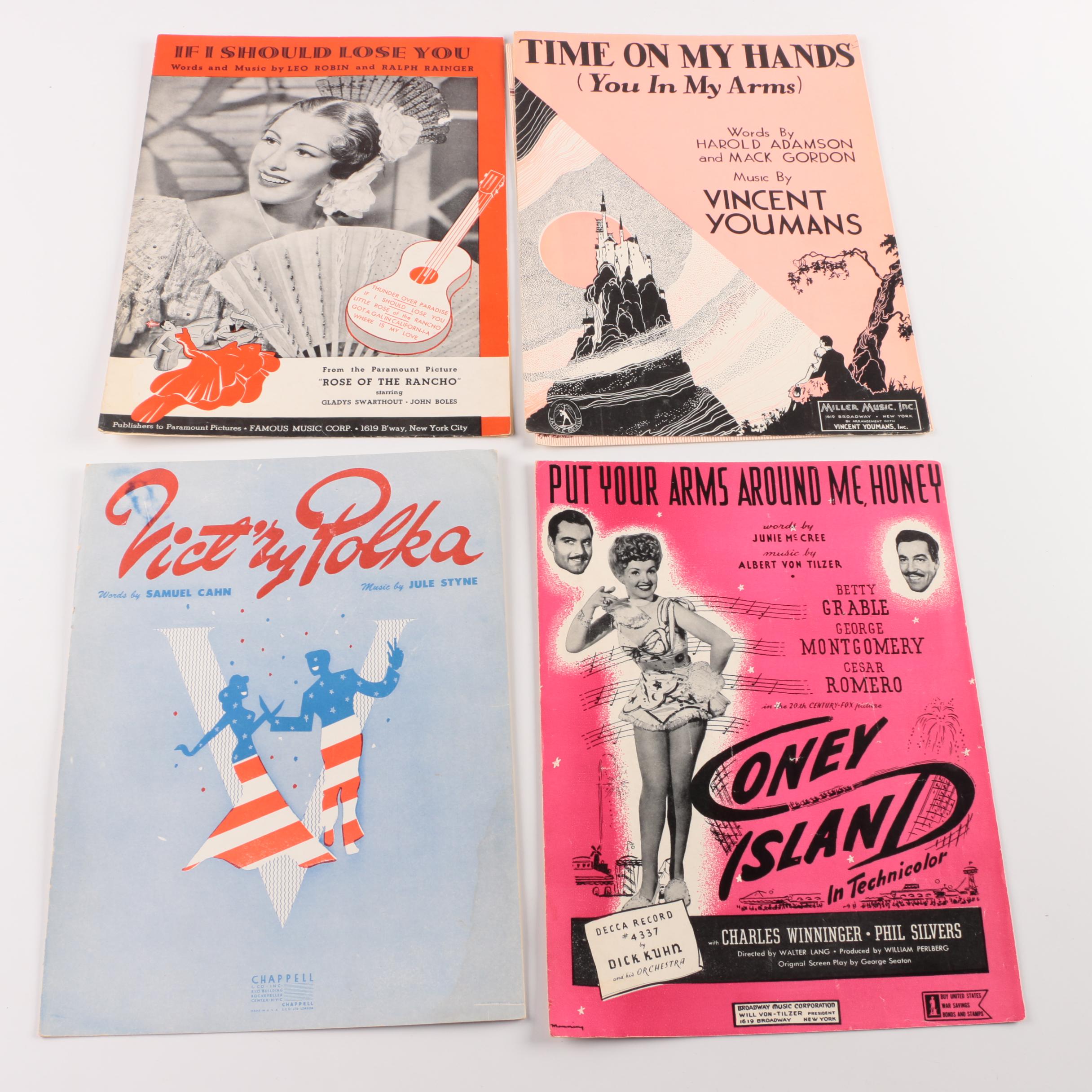 Vintage Sheet Music picturing Dorsey, Crosby, Andrews Sisters