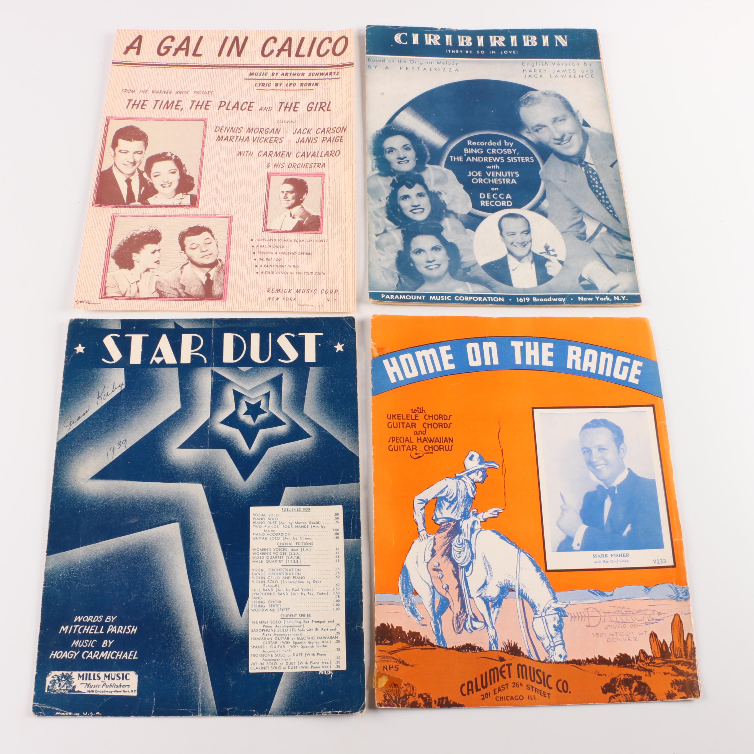 Vintage Sheet Music picturing Dorsey, Crosby, Andrews Sisters