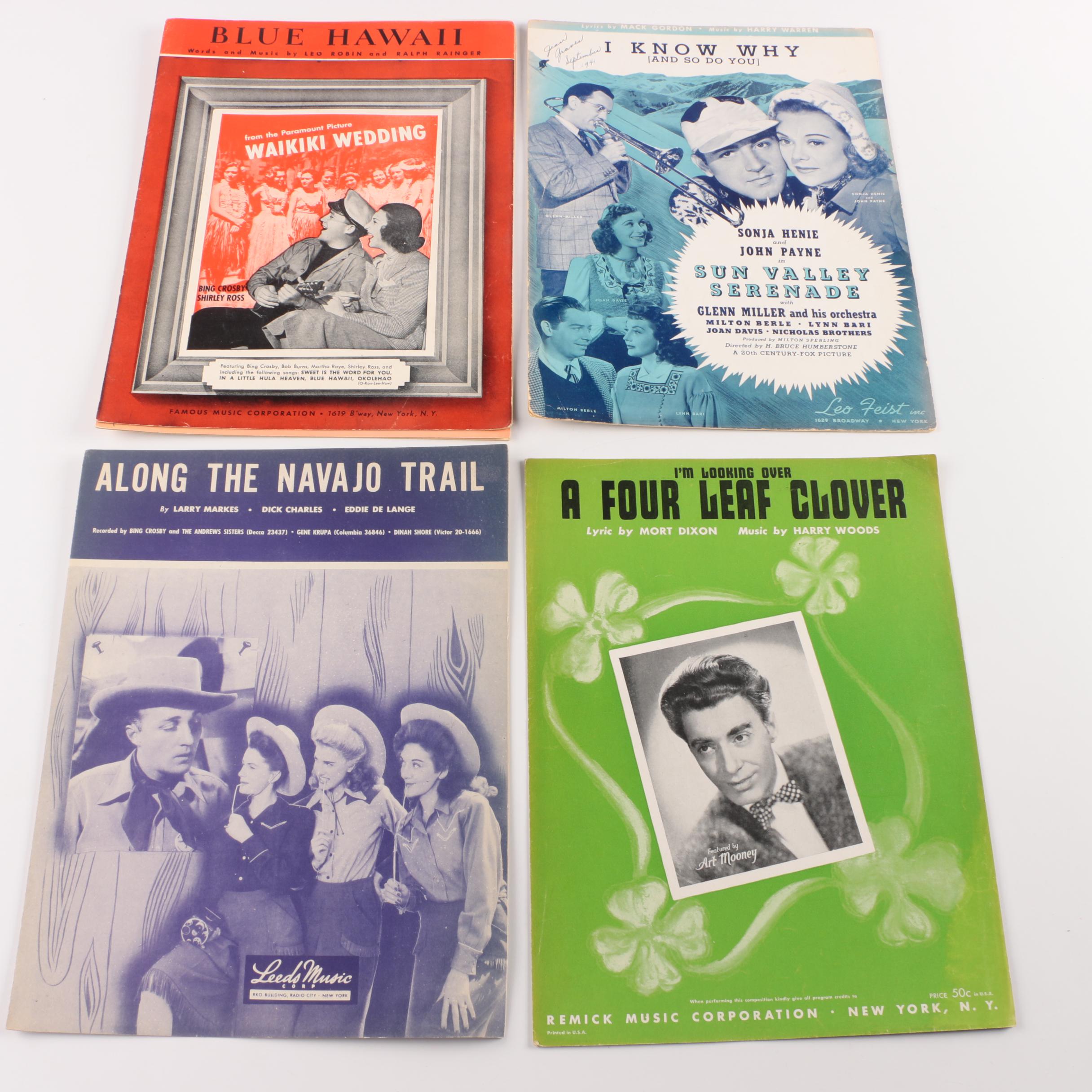 Vintage Sheet Music picturing Dorsey, Crosby, Andrews Sisters