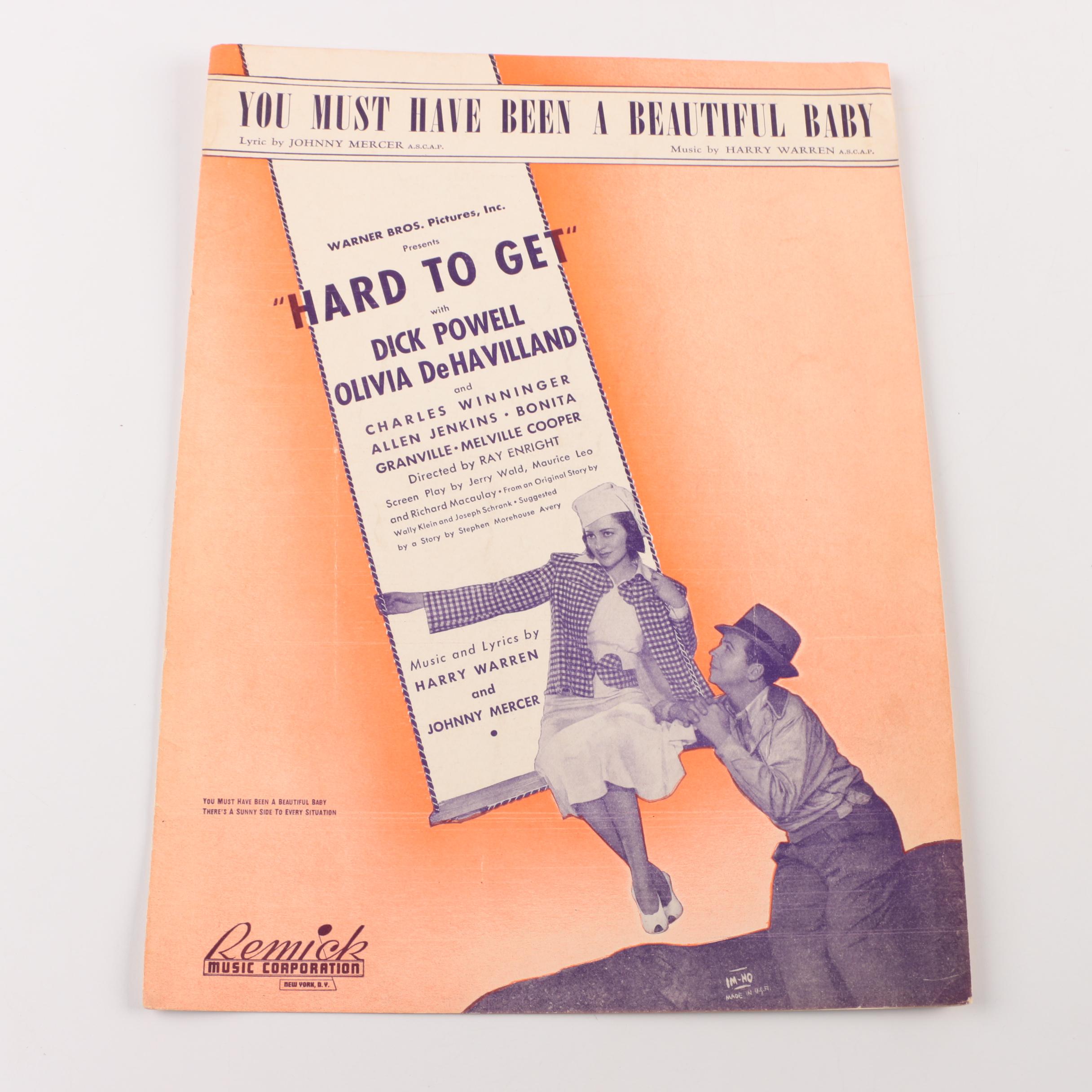 Vintage Sheet Music picturing Dorsey, Crosby, Andrews Sisters