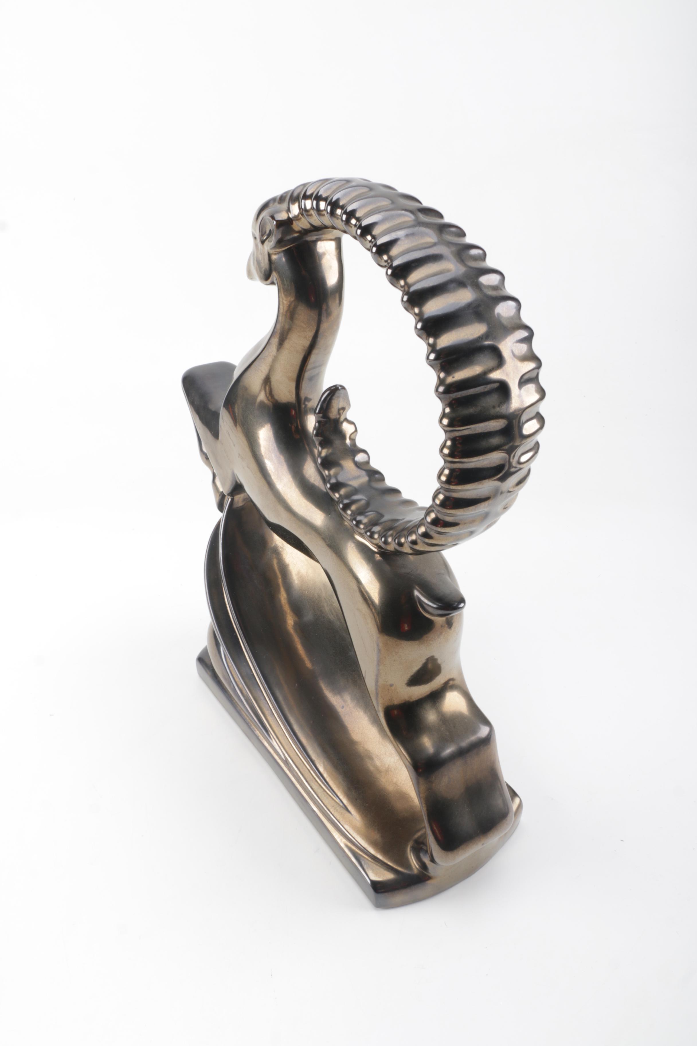Art Deco Style Royal Haeger Ceramic Gazelle