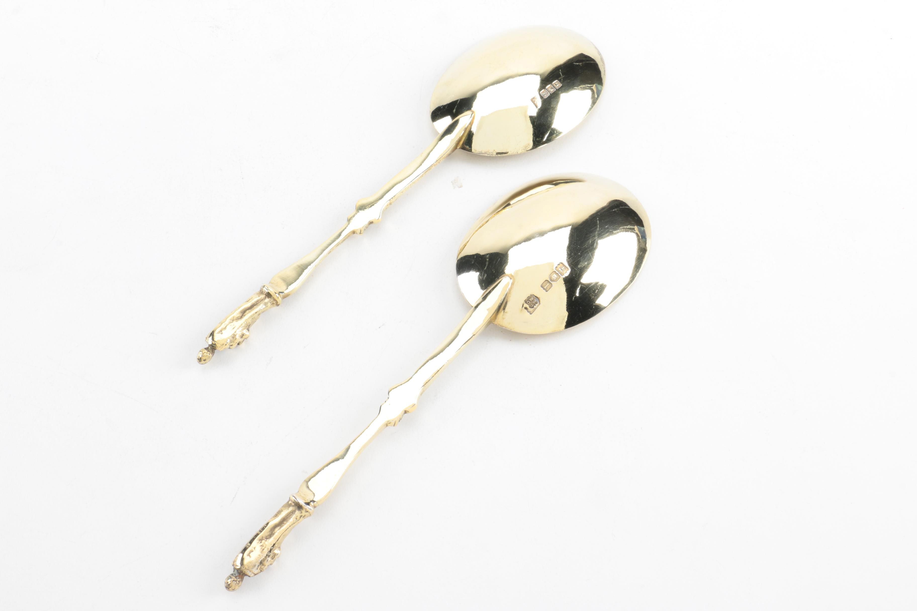1906 Daniel & John Wellby and 1917 Pairpoint Bros. Vermeil Sterling Spoons