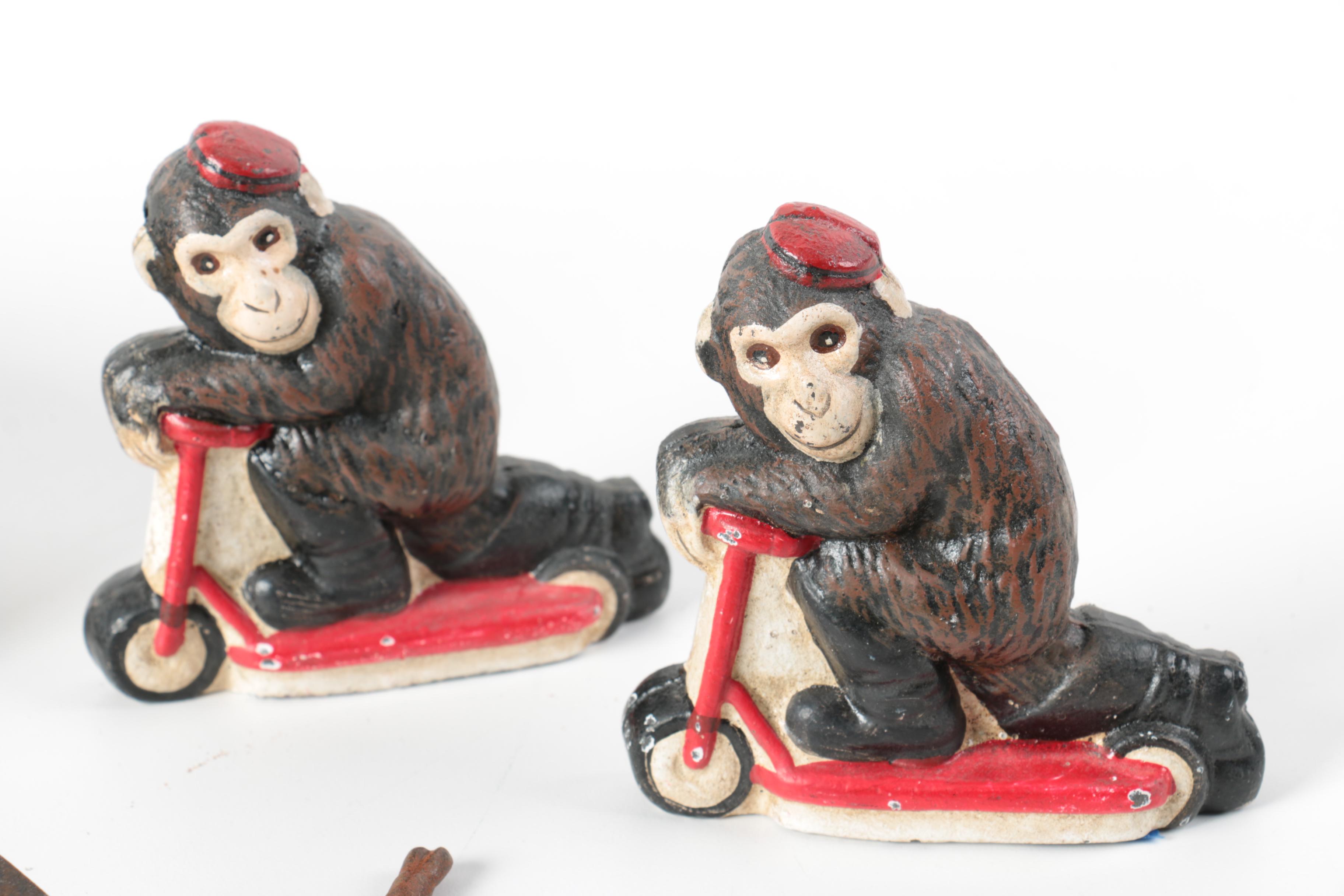 HomArt Cast Iron Dragonflies, Vintage Dog, Chimpanzees on Scooters and Postcards