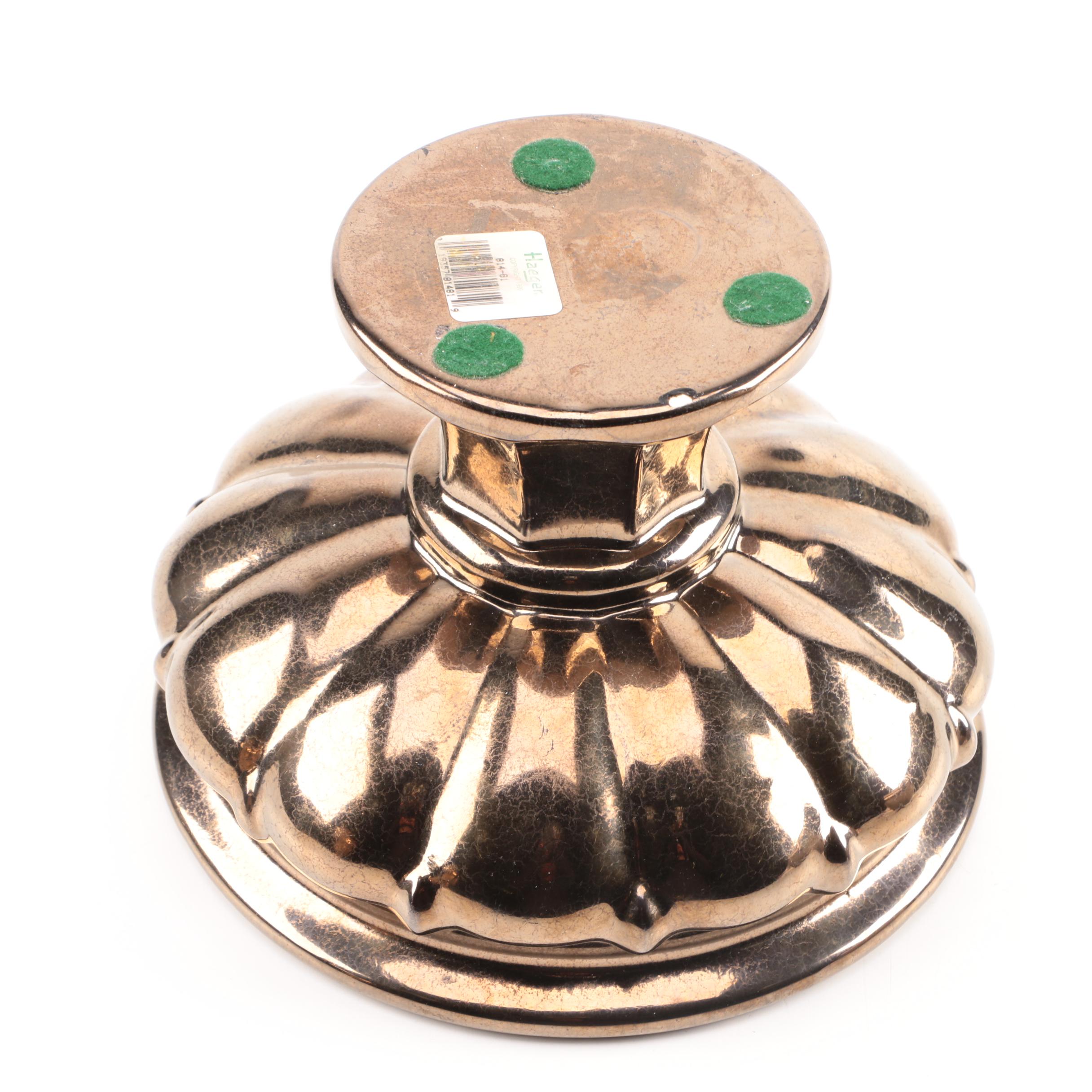 Vintage Haeger Gold Bronze Ceramic Decor