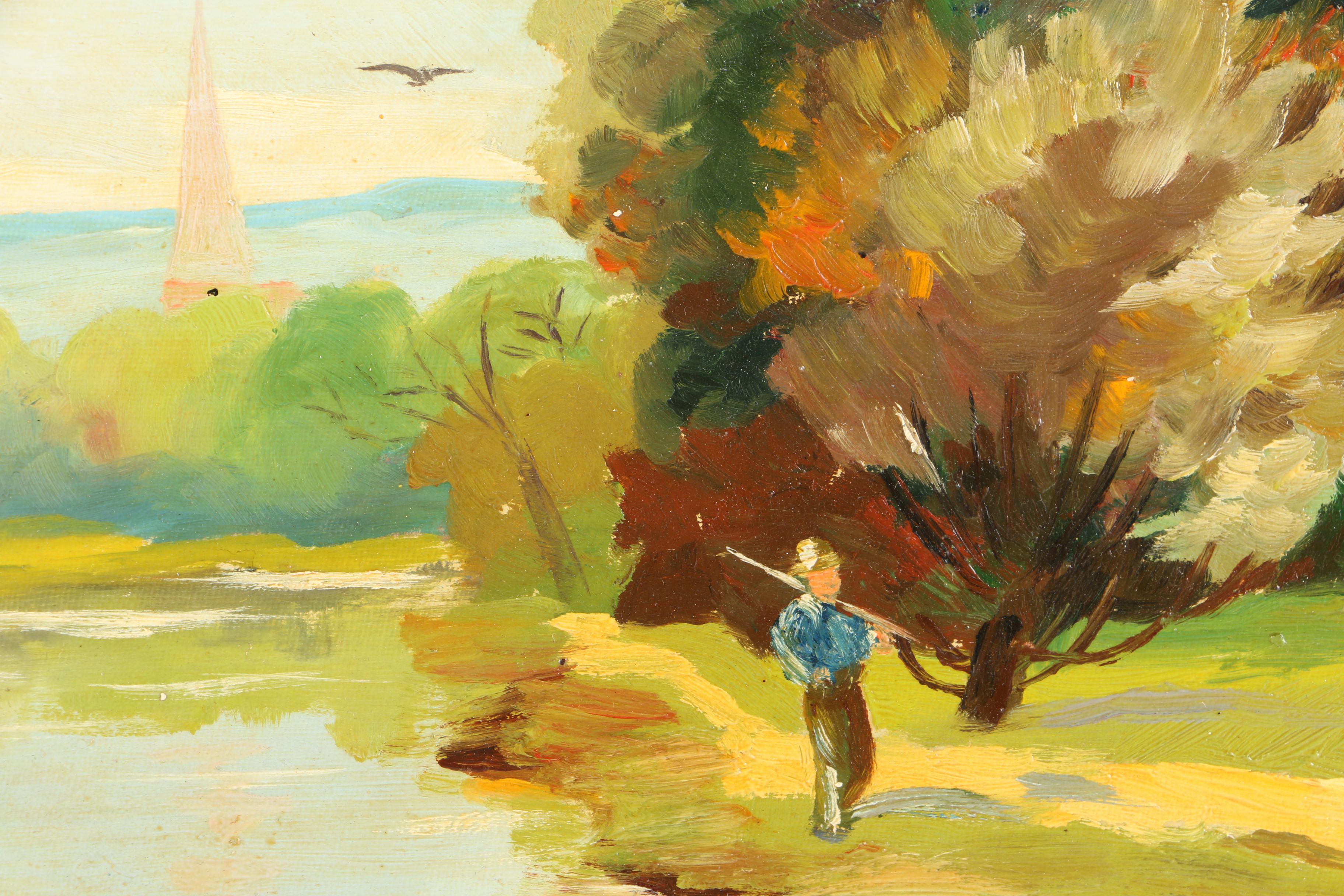 Aubrey Ramus Oil Painting on Board of Scottish Landscape