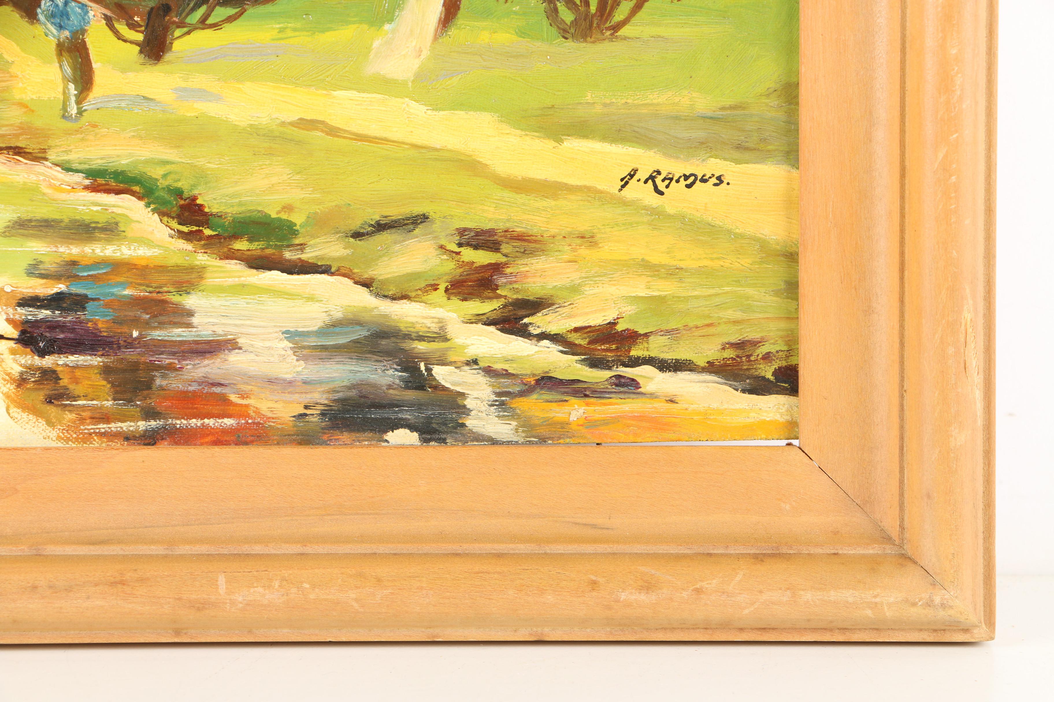 Aubrey Ramus Oil Painting on Board of Scottish Landscape