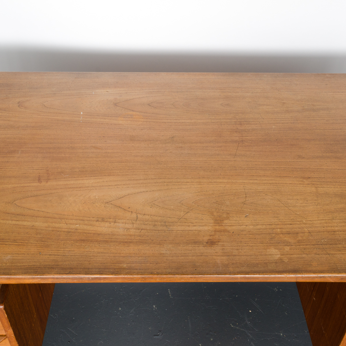 Danish Modern Teak Desk with Rear Shelving by Vald Mortensen