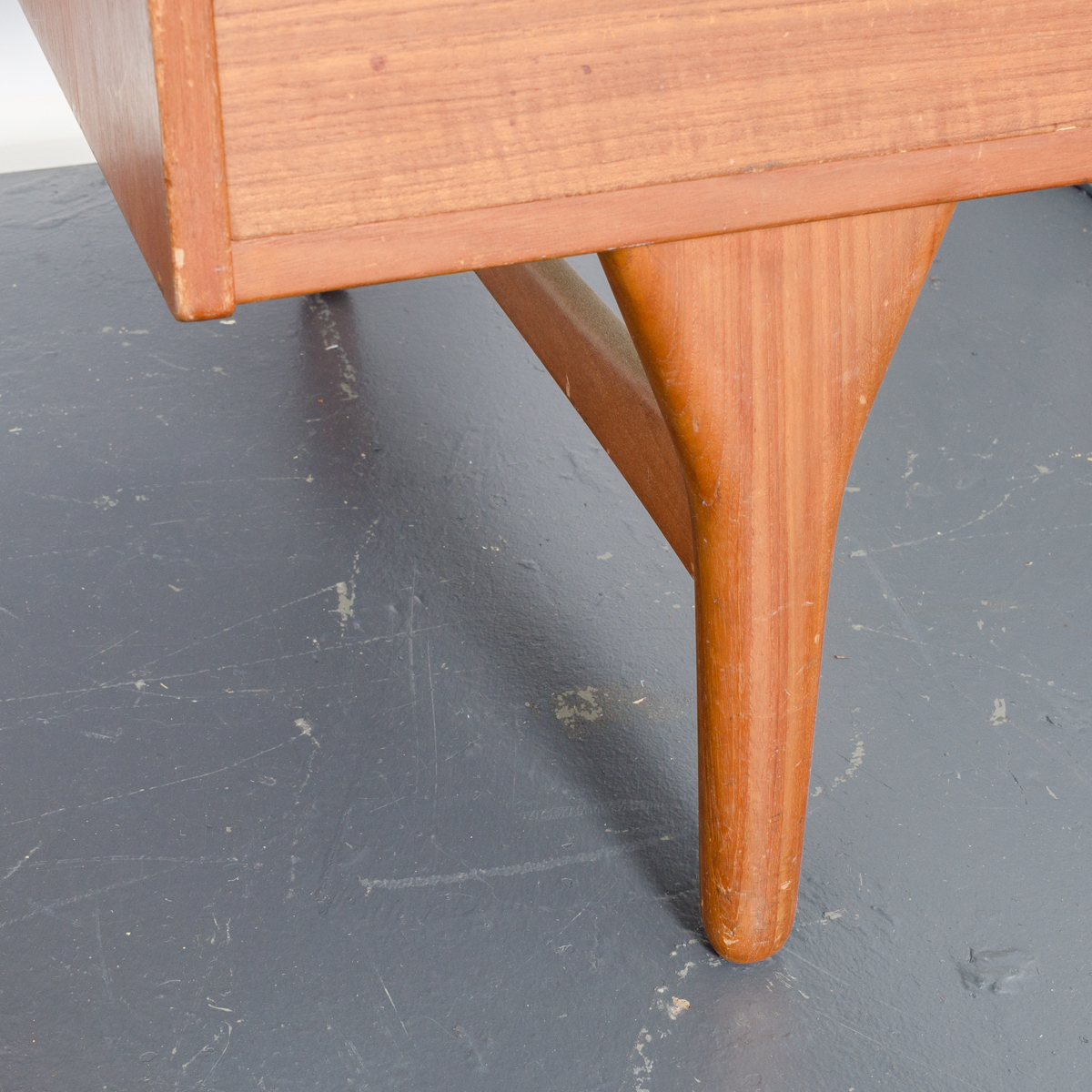 Danish Modern Teak Desk with Rear Shelving by Vald Mortensen