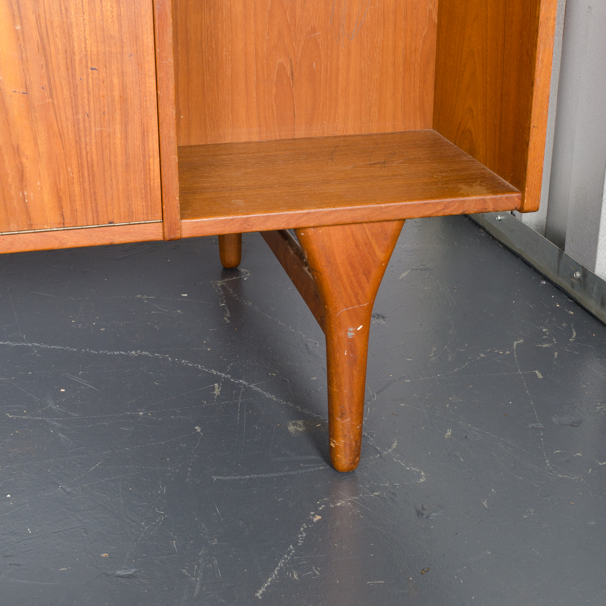 Danish Modern Teak Desk with Rear Shelving by Vald Mortensen