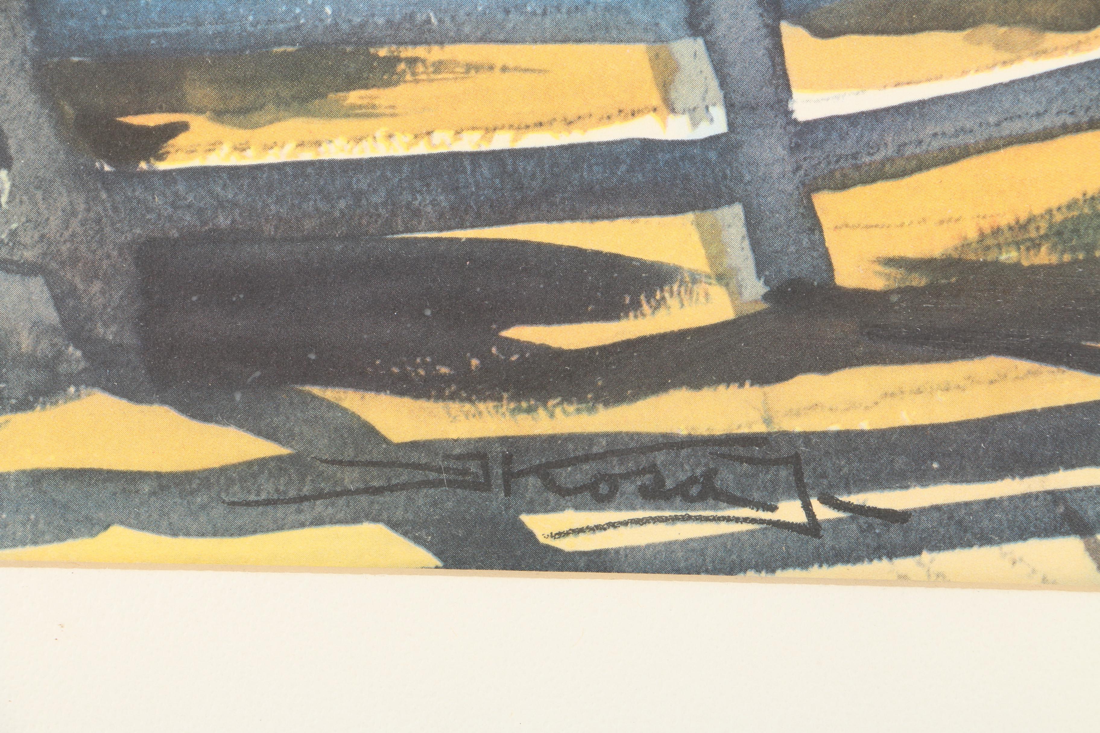 Offset Lithograph After Emil Kosa Jr "Train Town"