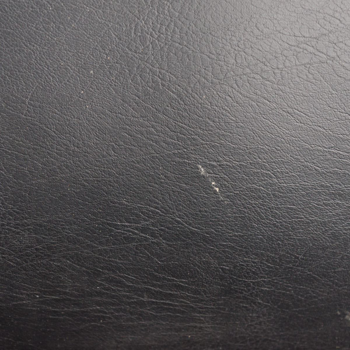 Vintage Mid Century Modern Black Leather Sofa