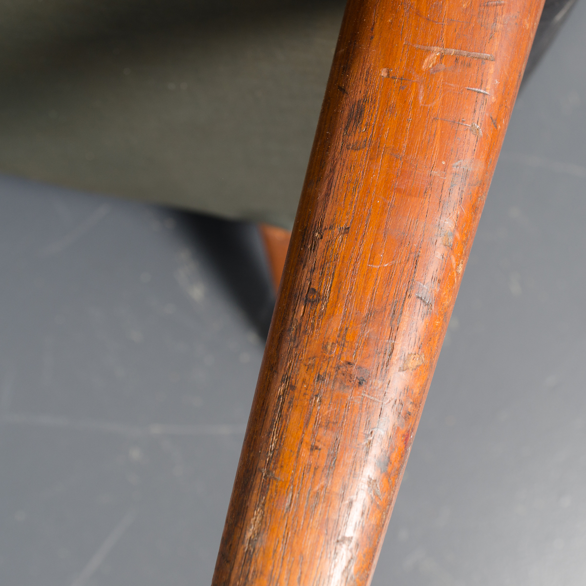 Vintage Mid Century Modern Black Leather Sofa