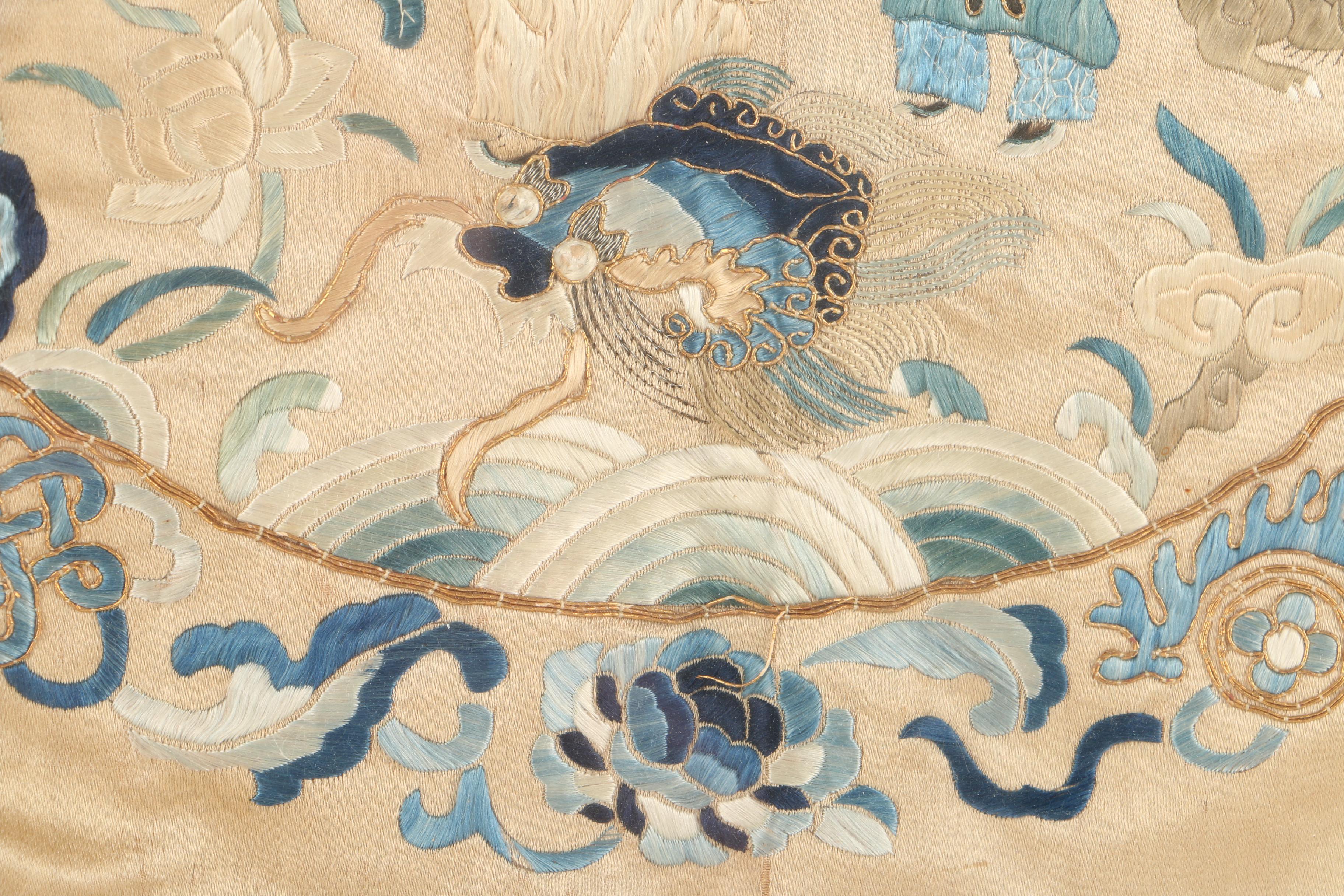 East Asian Silk Embroidery Panel