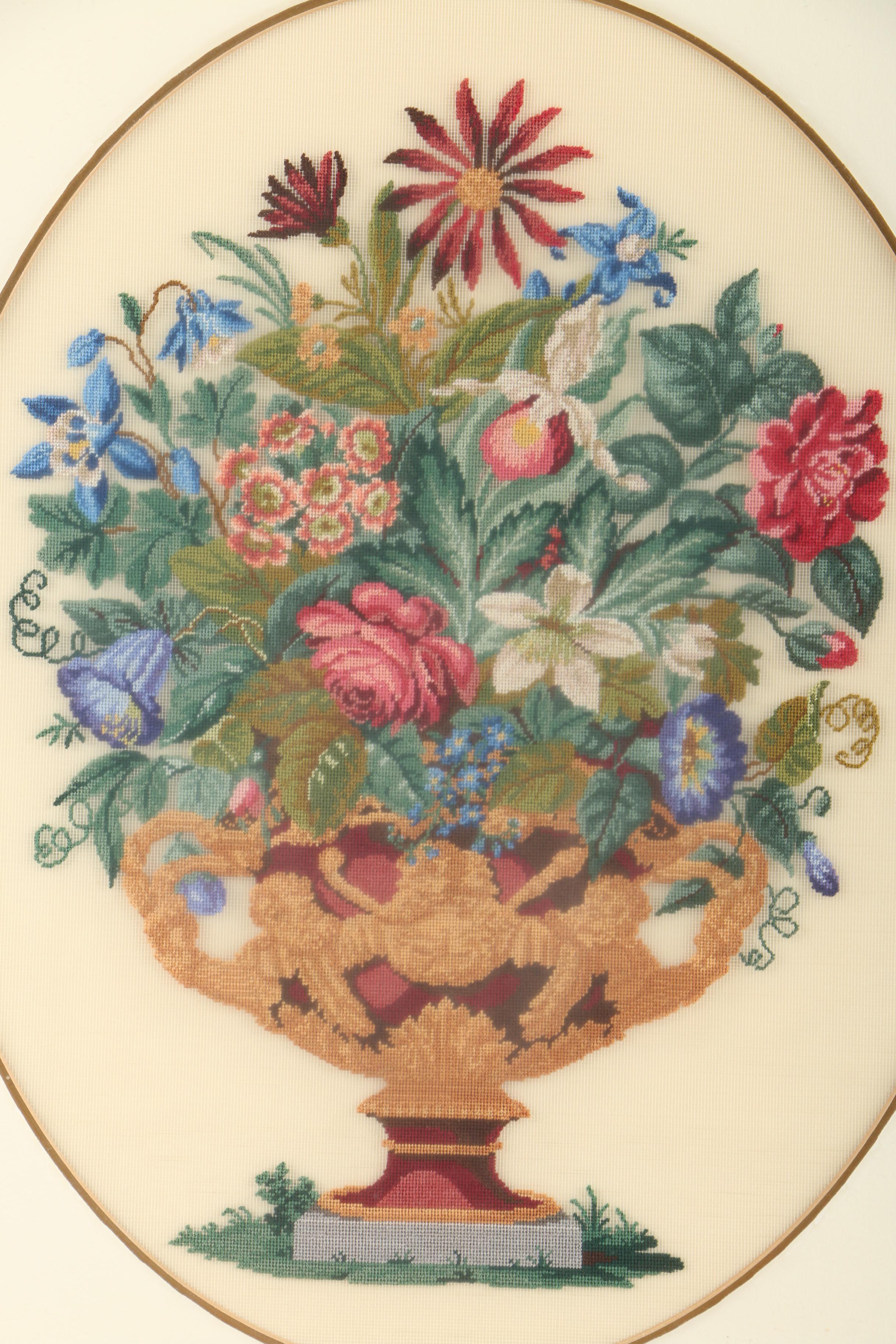 Needlepoint of a Floral Still Life from JC Eaton
