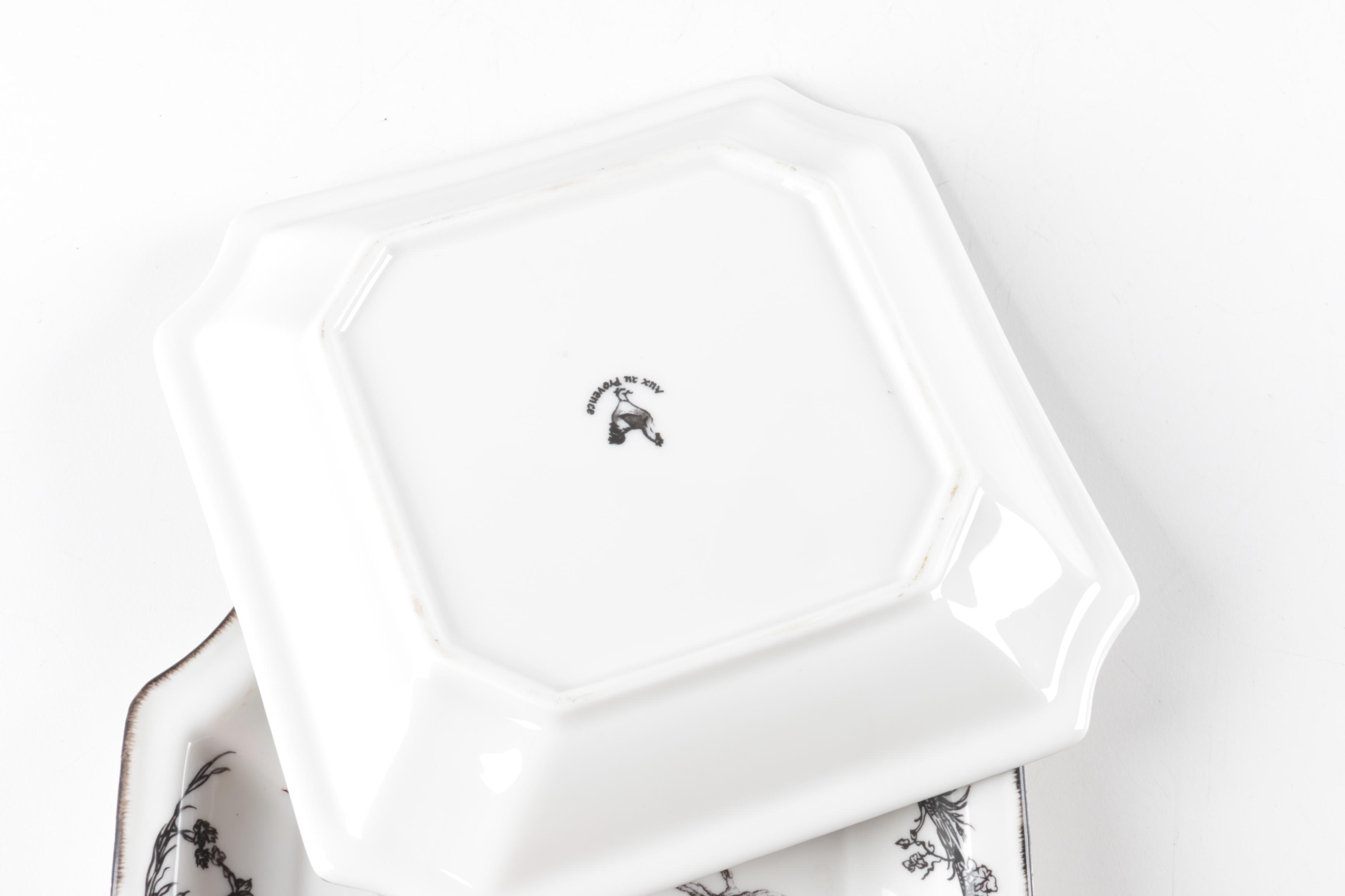 Aux Au Provence Square Chicken Plates