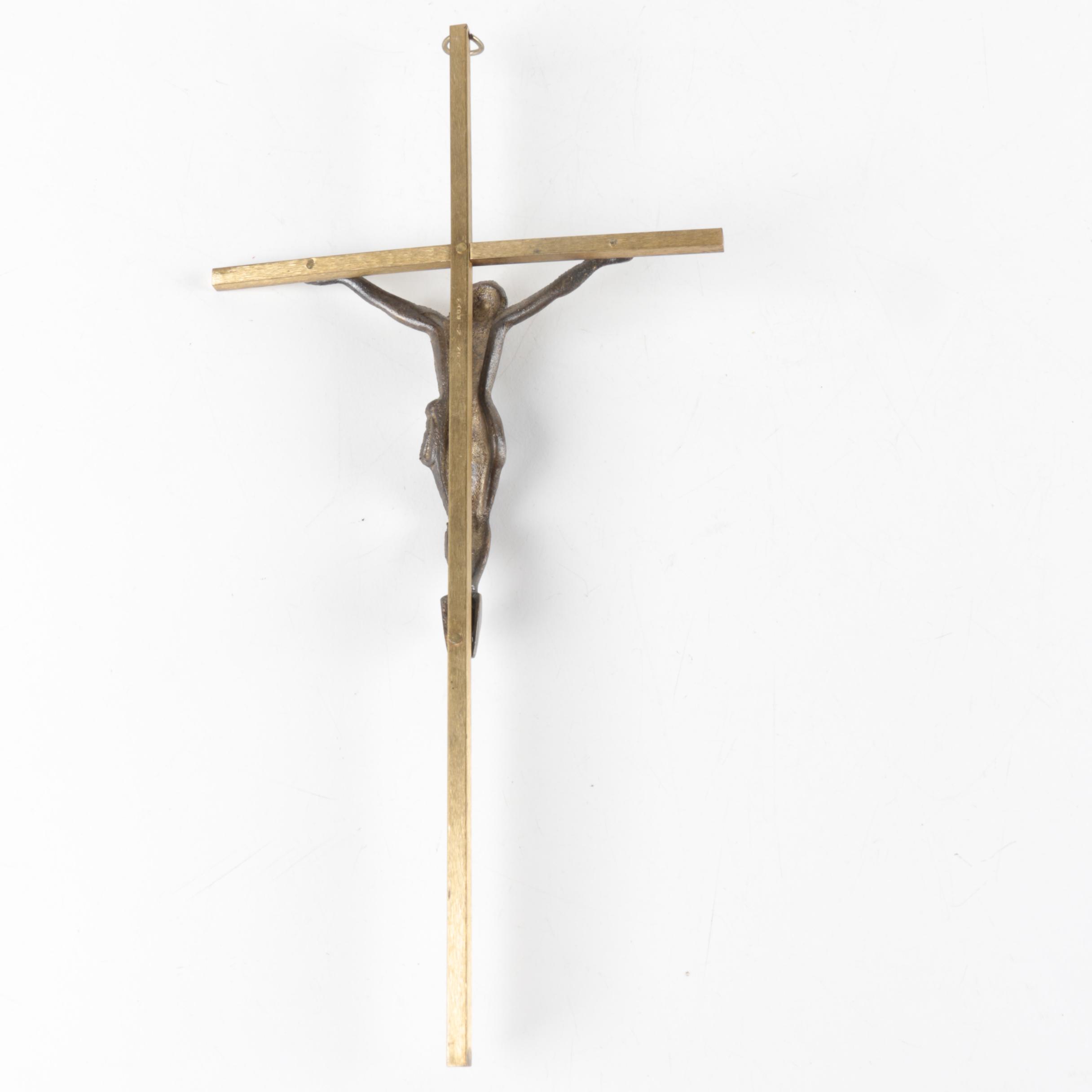 Brass Wall Crucifix