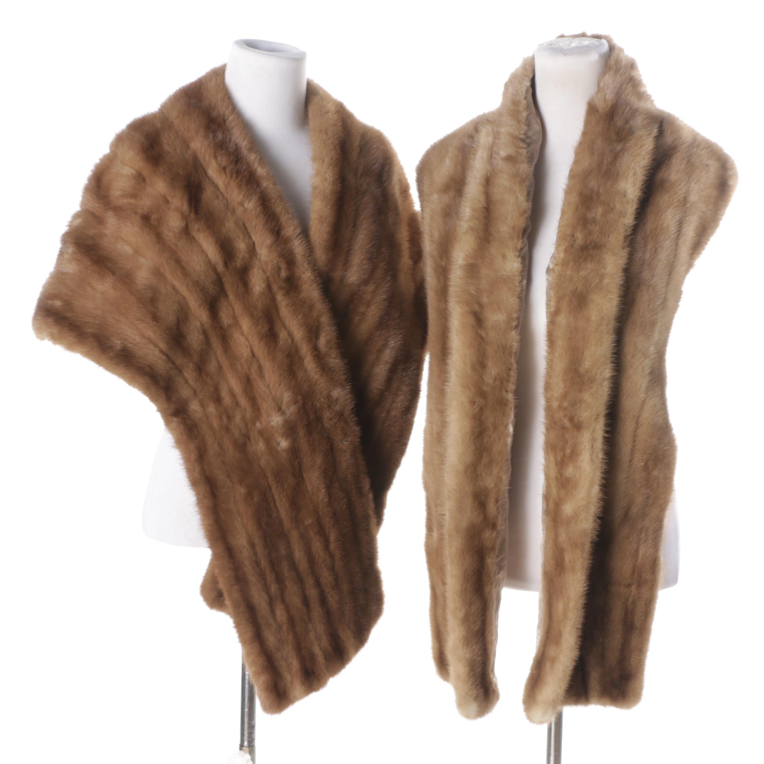Vintage Mink Fur Stoles