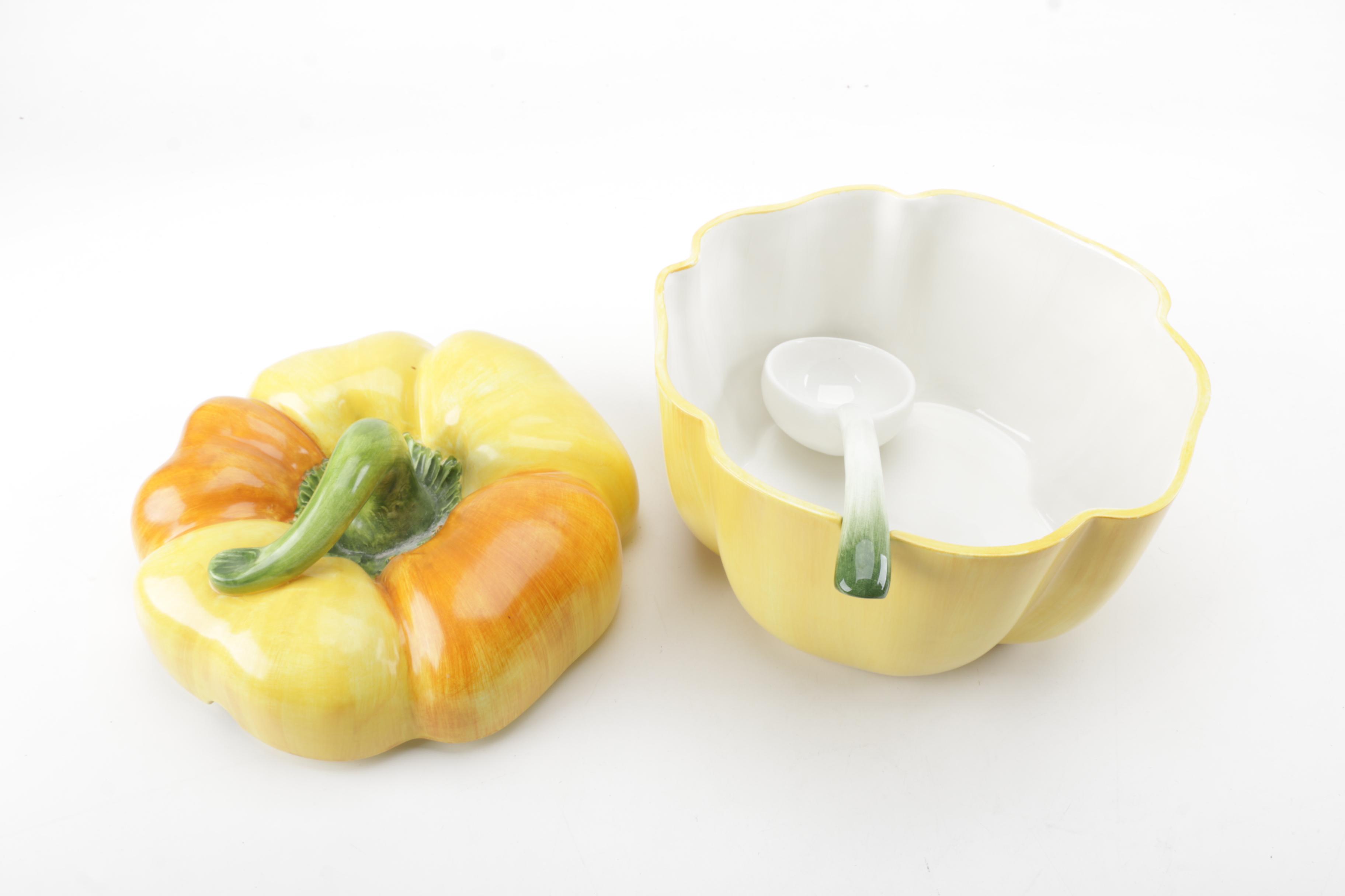 Sur La Table Yellow Pepper Soup Tureen