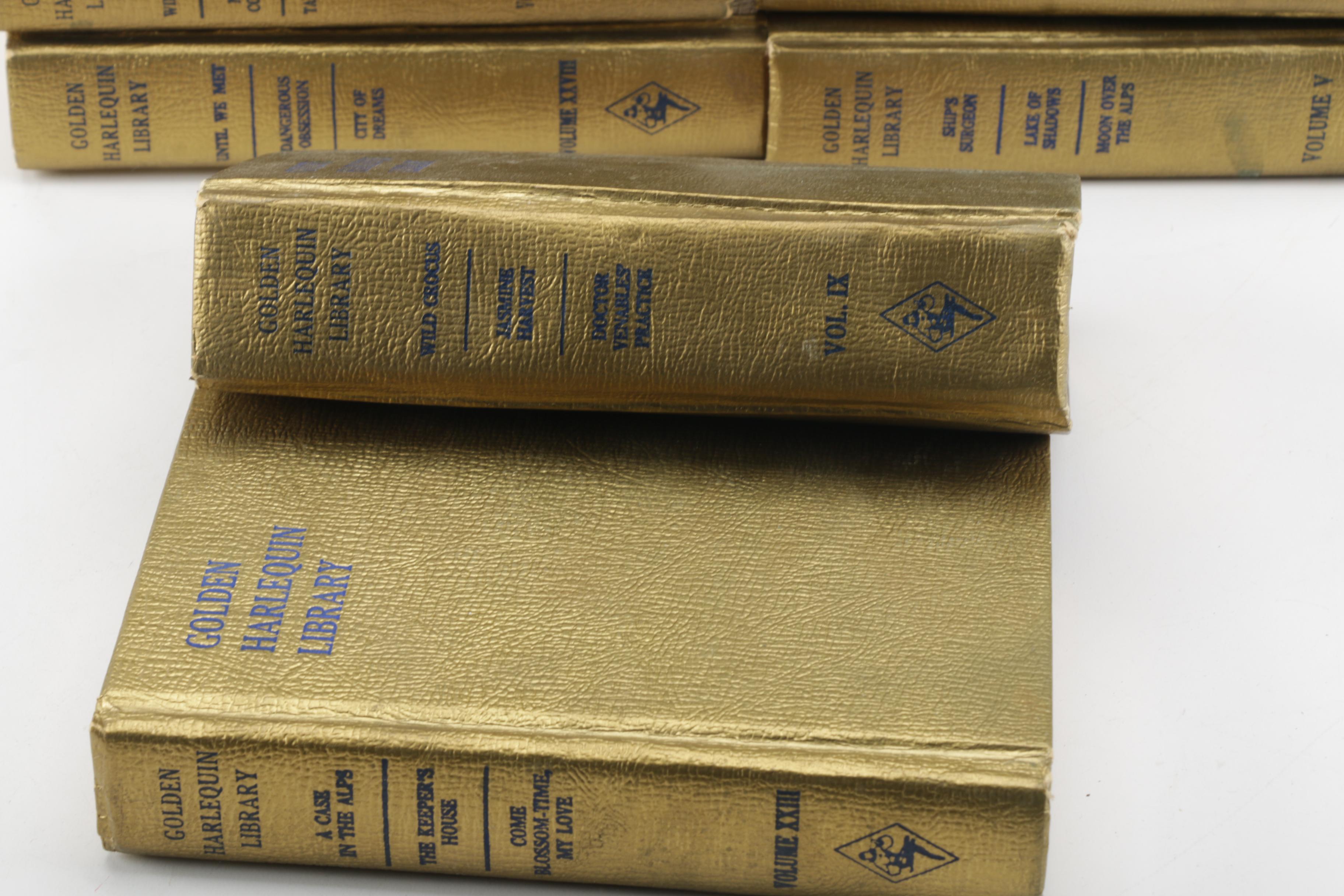 1971 "Golden Harlequin Library" Hardcover Books in Twenty Volumes