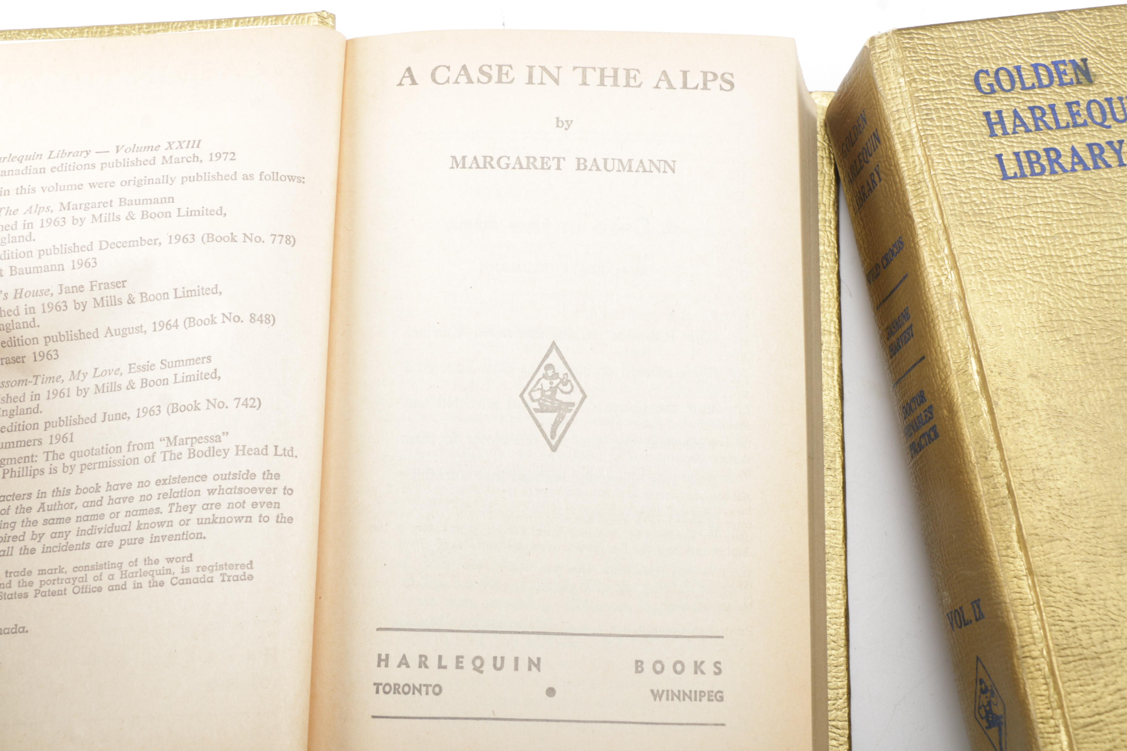 1971 "Golden Harlequin Library" Hardcover Books in Twenty Volumes