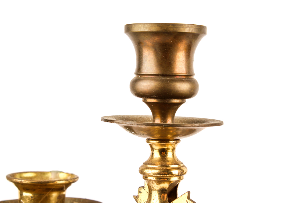 Brass Candle Holders and Snuffer