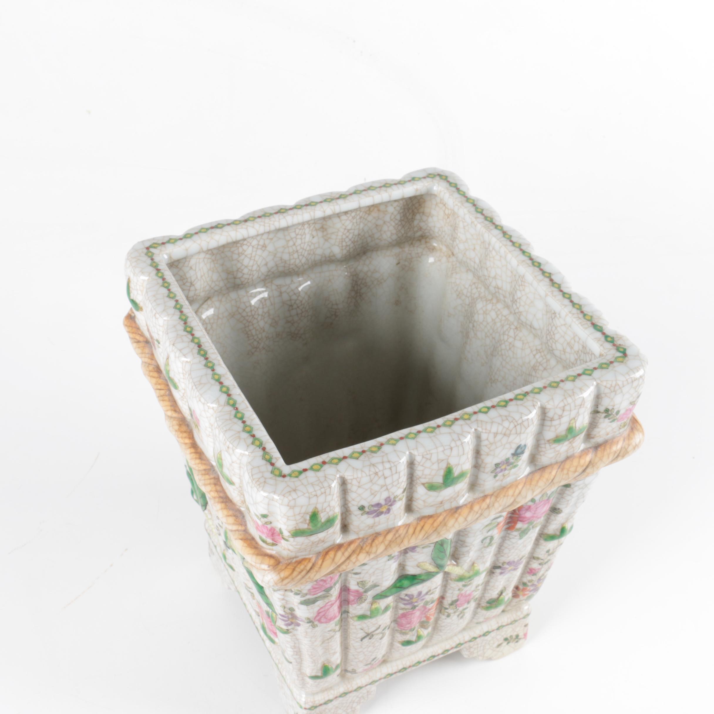 Decorative Floral Ceramic Planters from Asia