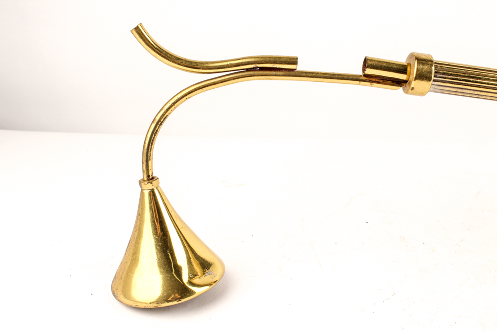 Brass Candle Holders and Snuffer