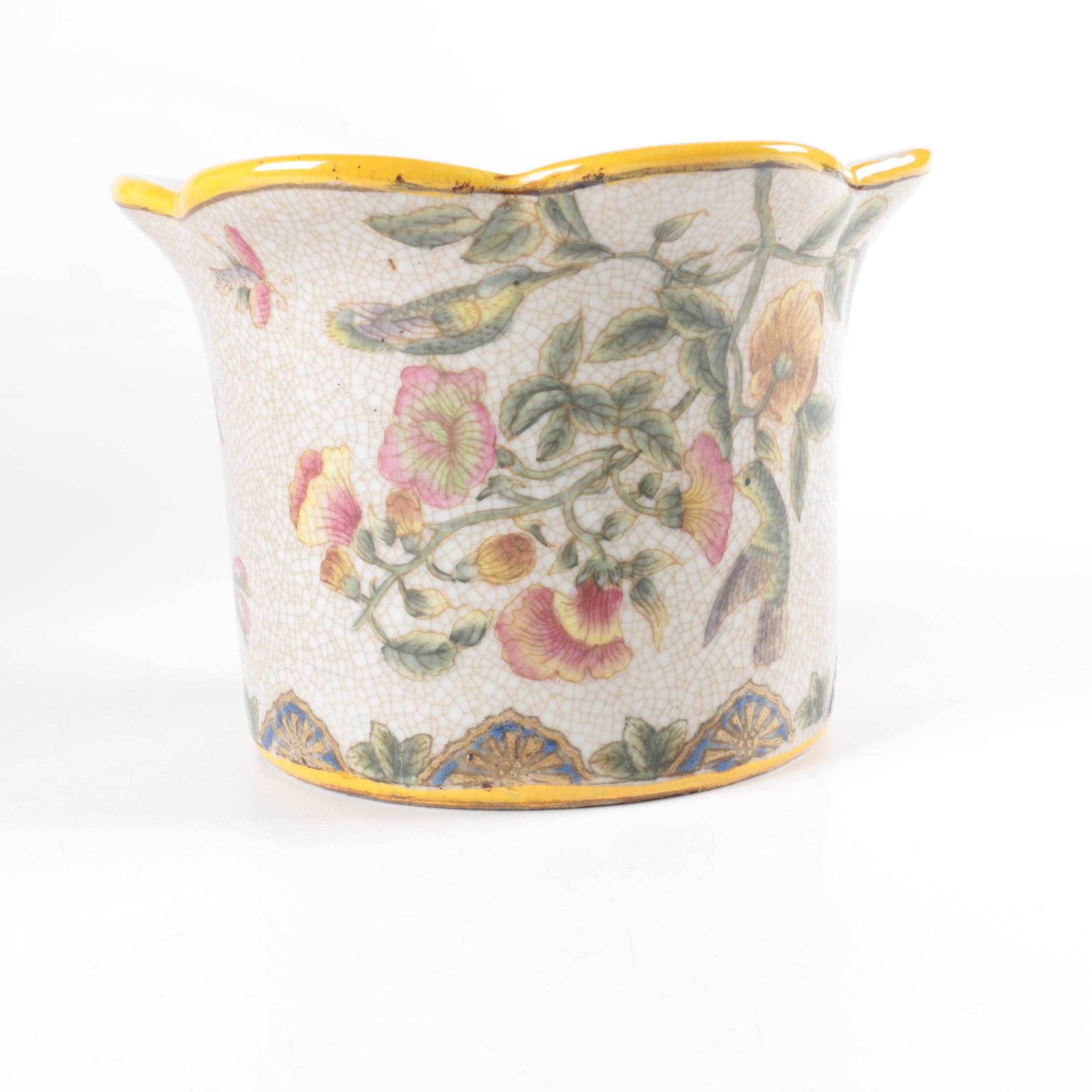 Decorative Floral Ceramic Planters from Asia