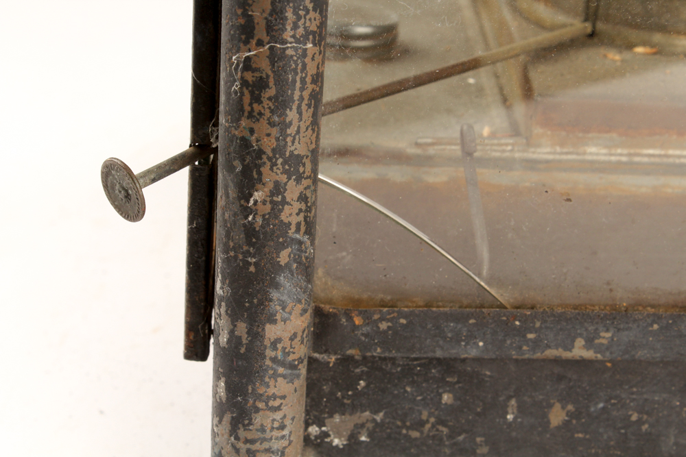 Antique Black Metal and Glass Lantern