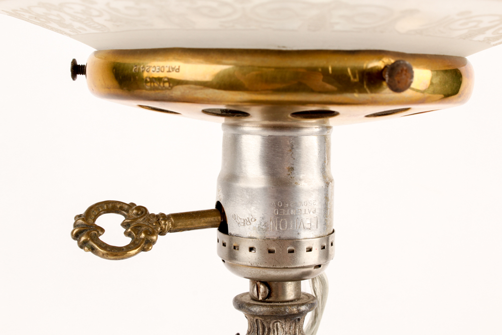 Uno Bronze and Glass Table Lamp