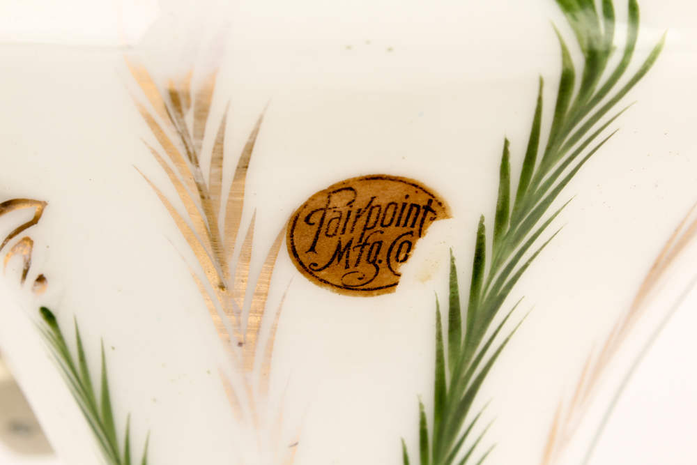 Pairpoint Converted Parlor Lamp with Milk Glass Shade