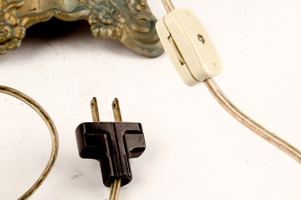 Pairpoint Converted Parlor Lamp with Milk Glass Shade