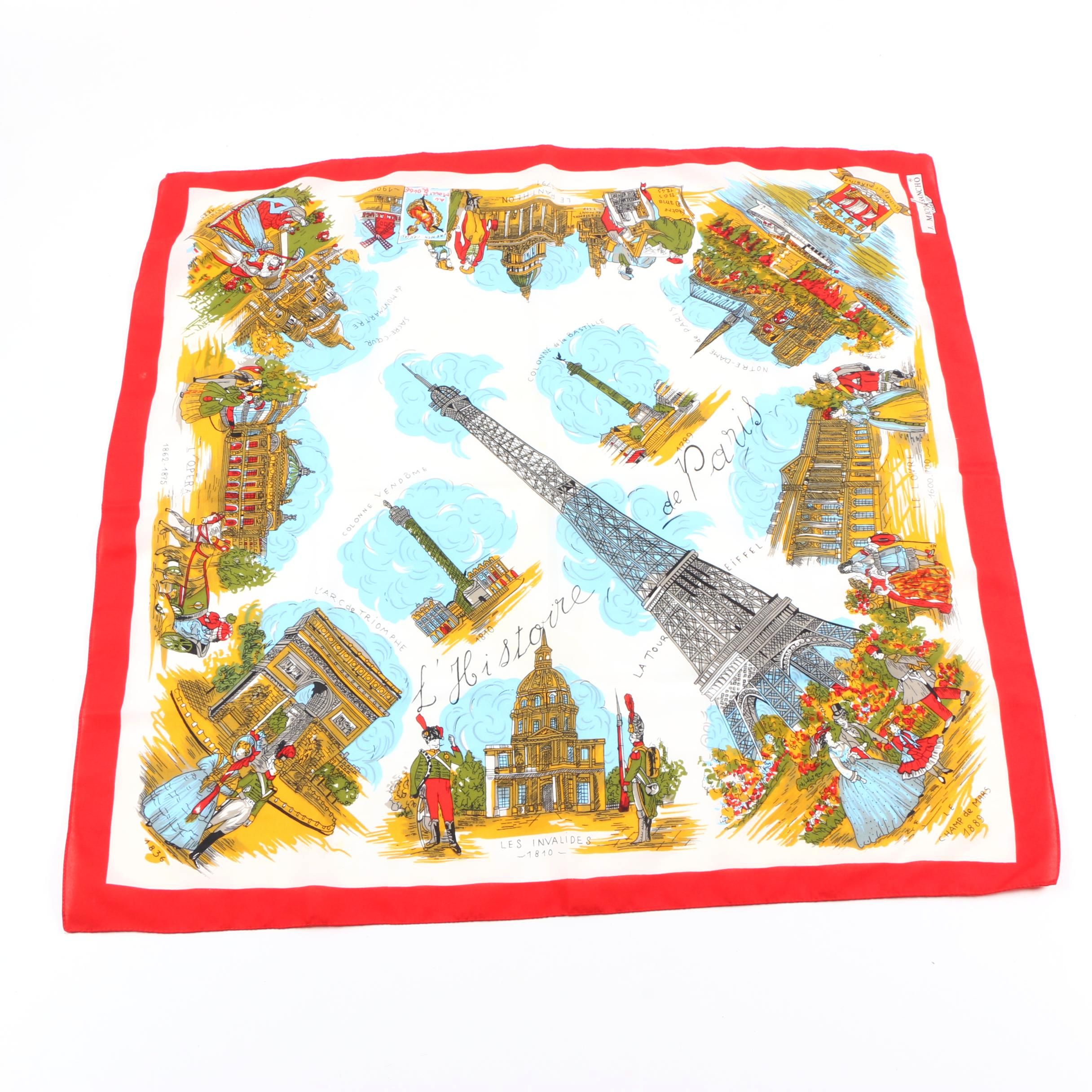 J. Mico Sancho Paris L'Historie de Paris Scarf