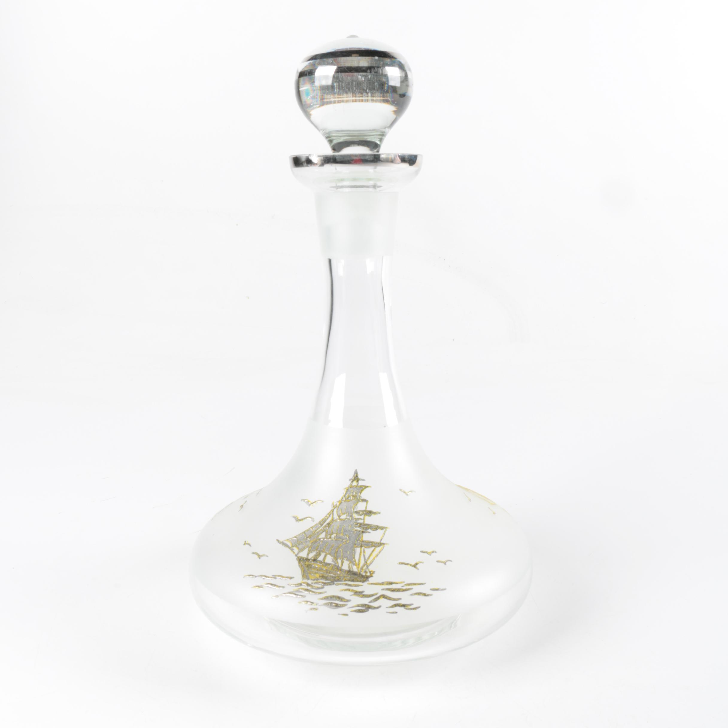 Glass Ships Decanter