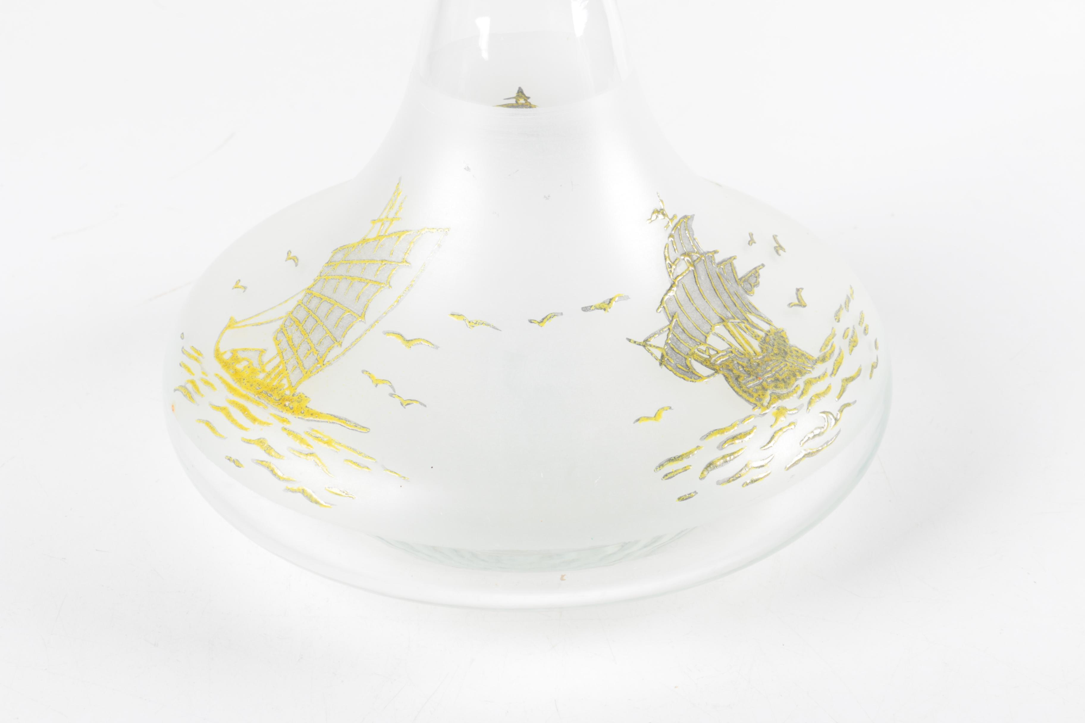Glass Ships Decanter