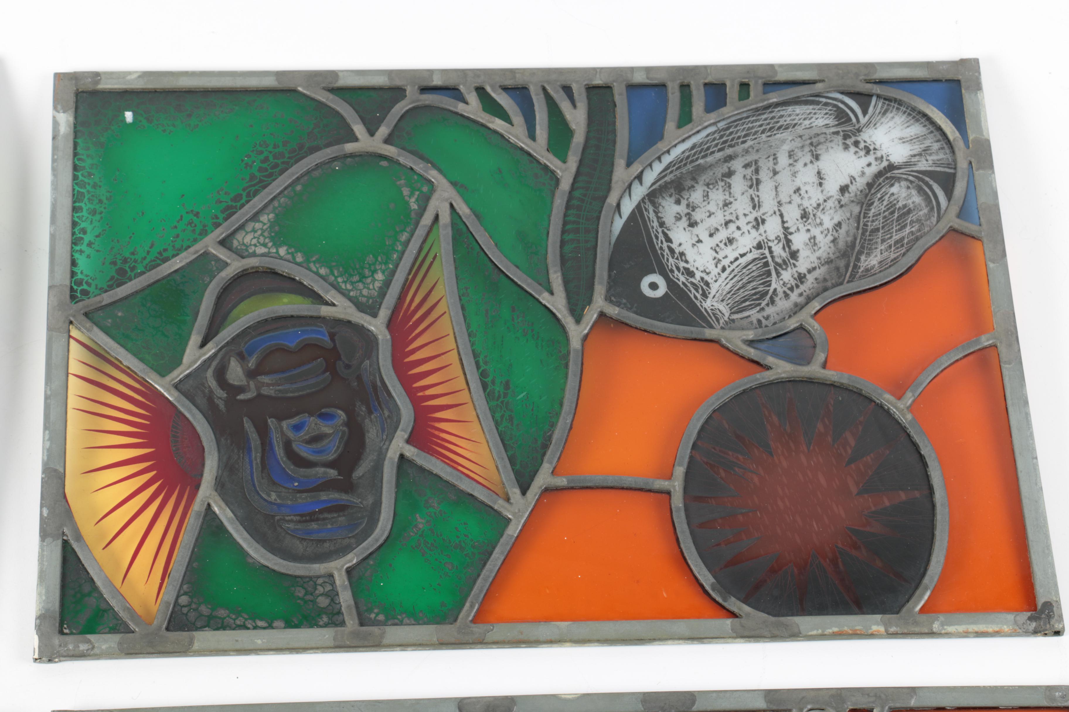 Stained Glass Seascape Themed Panels