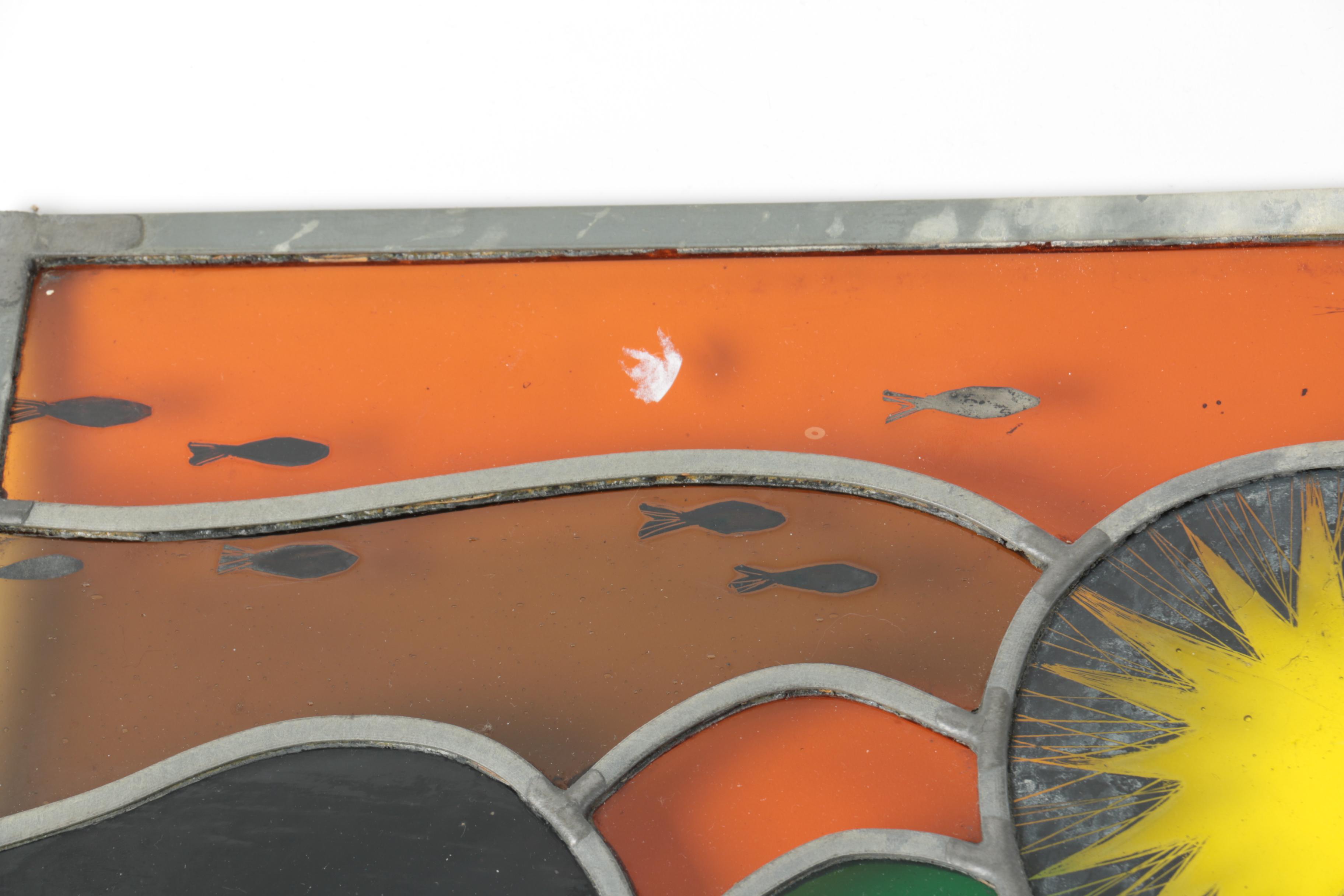 Stained Glass Seascape Themed Panels