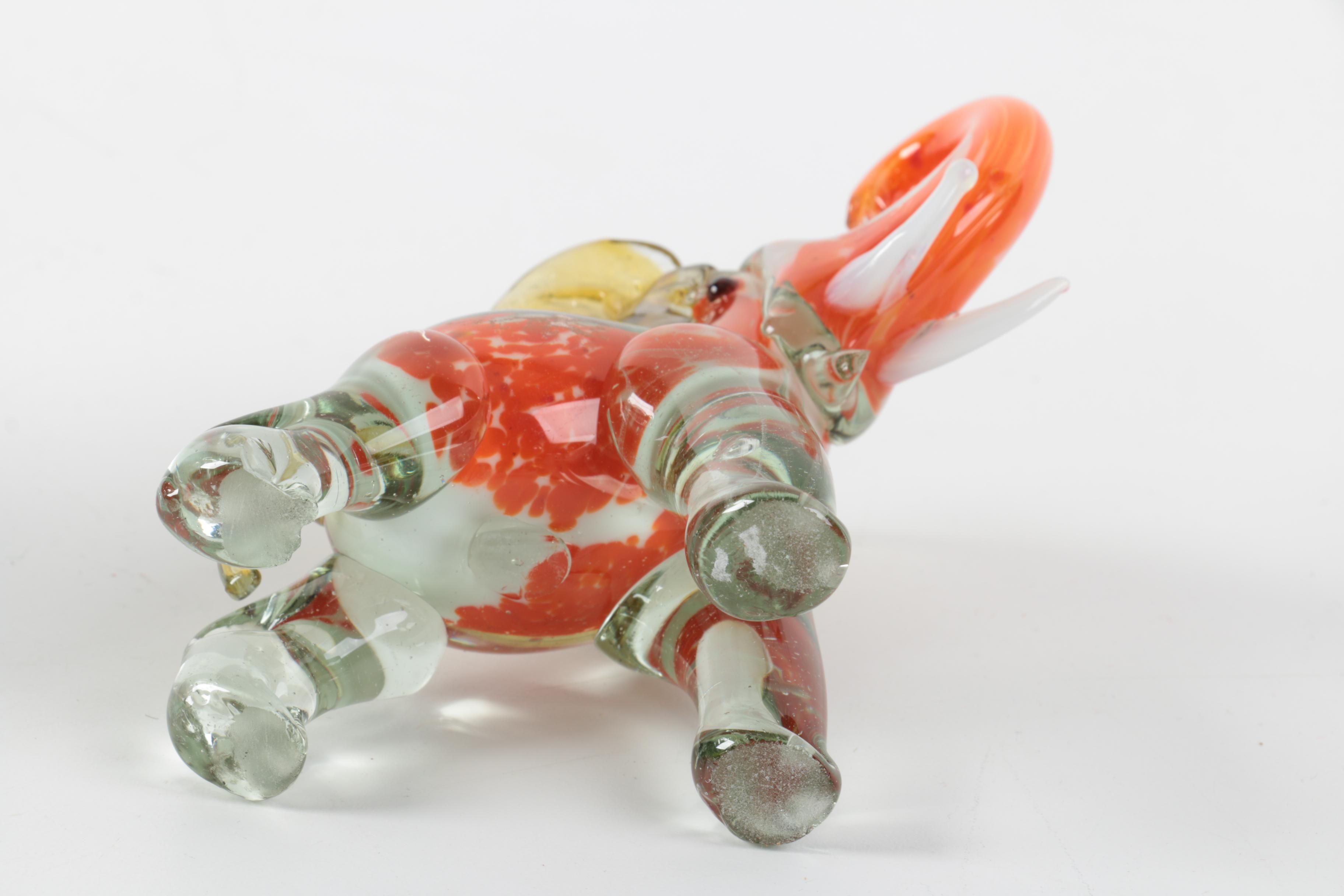 Glass Elephant Figurines including Lenwile Ardalt