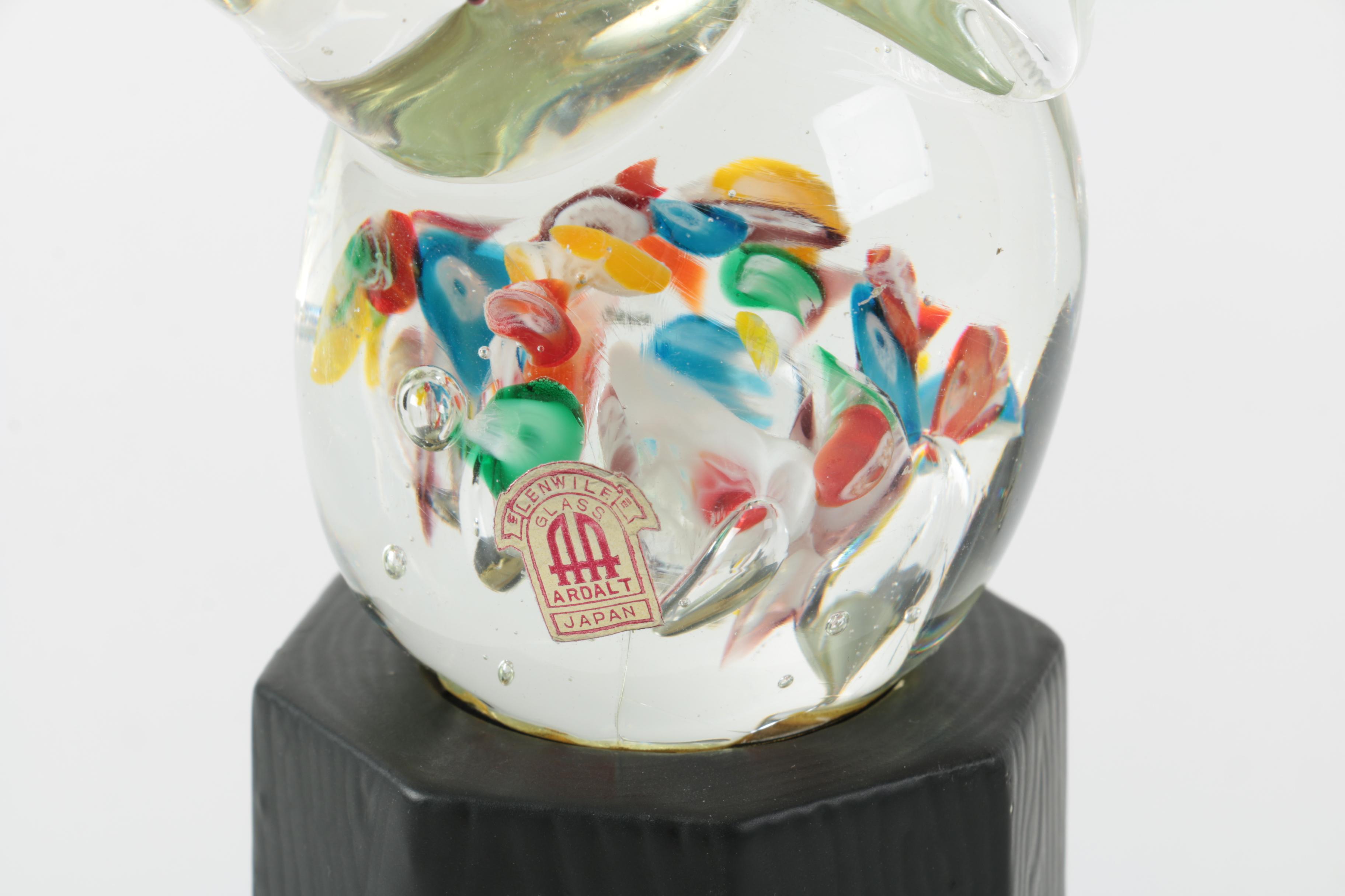 Glass Elephant Figurines including Lenwile Ardalt