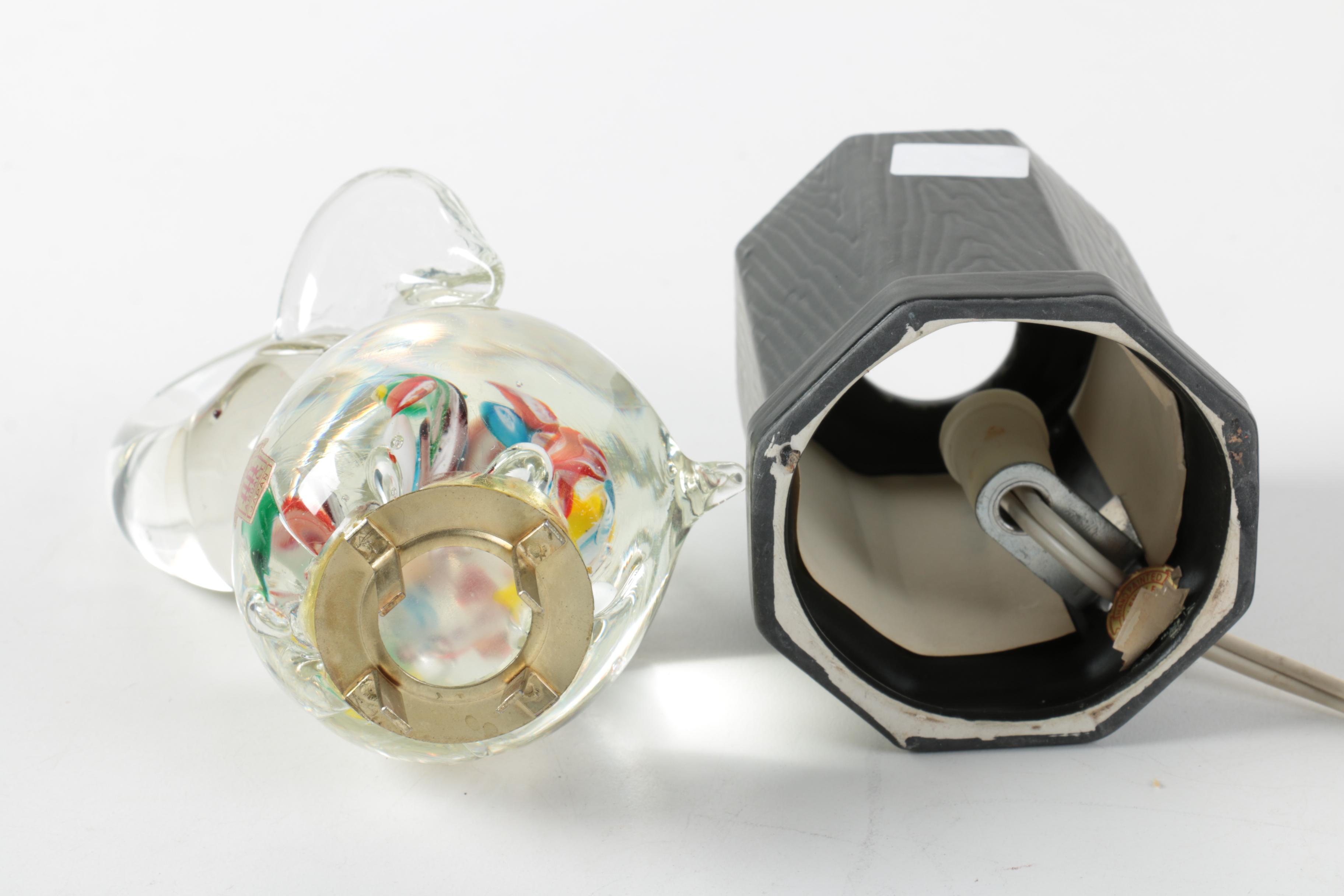 Glass Elephant Figurines including Lenwile Ardalt