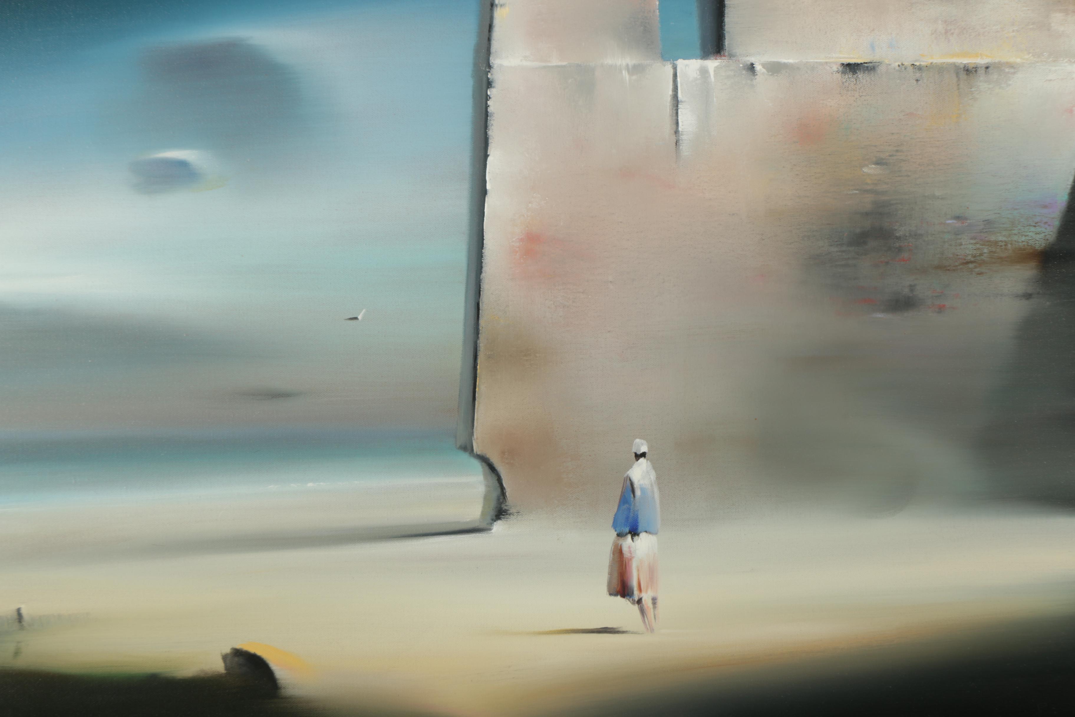 Robert Watson Oil Painting on Canvas "Seawall"